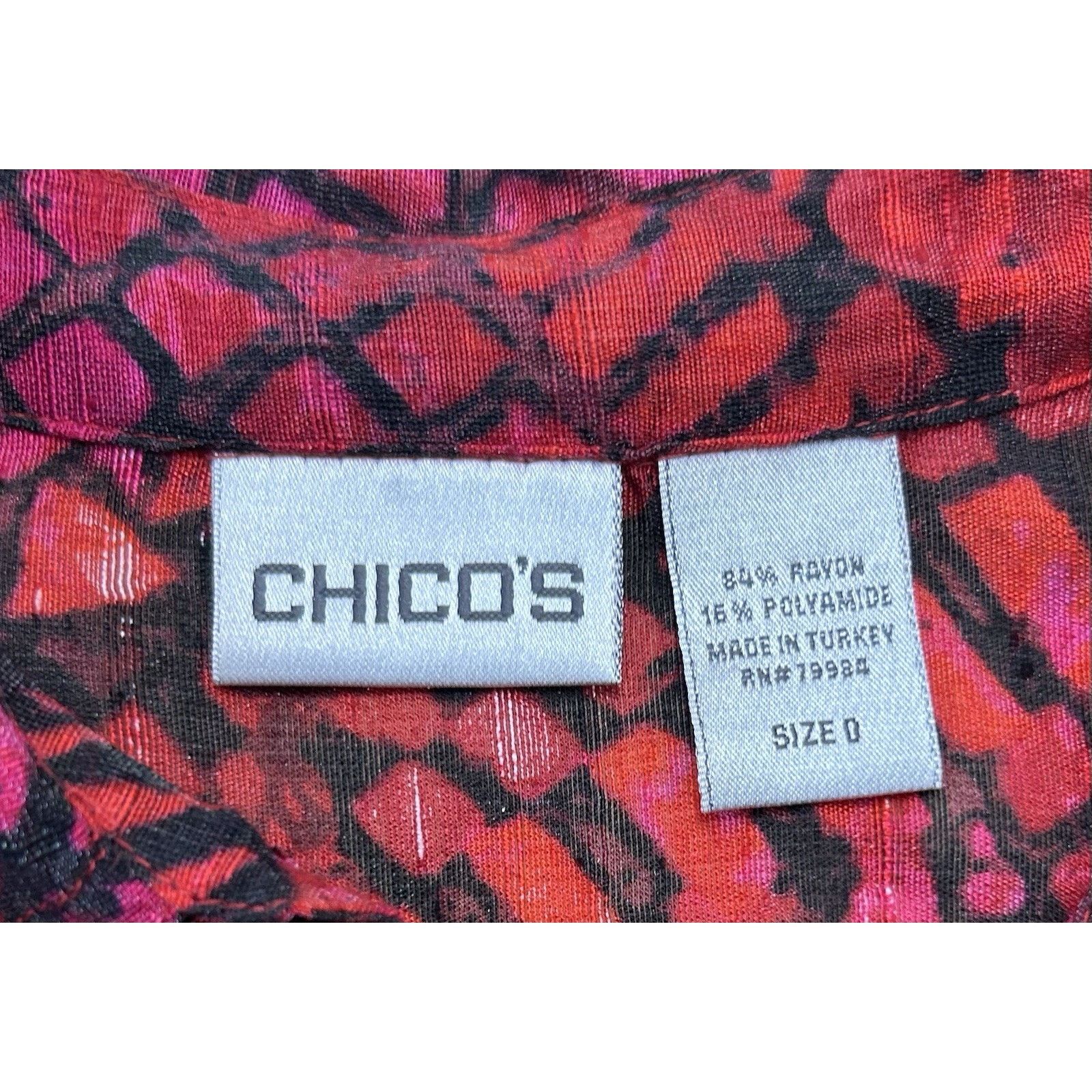 Chicos Chico's Mosaic Print Blouse Size 0 Sm. 42" Bust Size S / US 4 / IT 40 - 4 Thumbnail