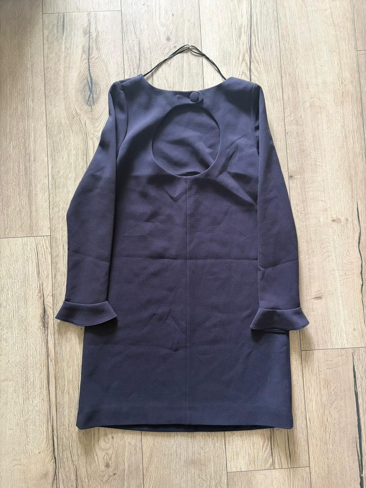 ba&sh Ba&sh Paris Navy Blue Open Back Mini Dress Ruffle Sz M Size M / US 6-8 / IT 42-44 - 2 Thumbnail