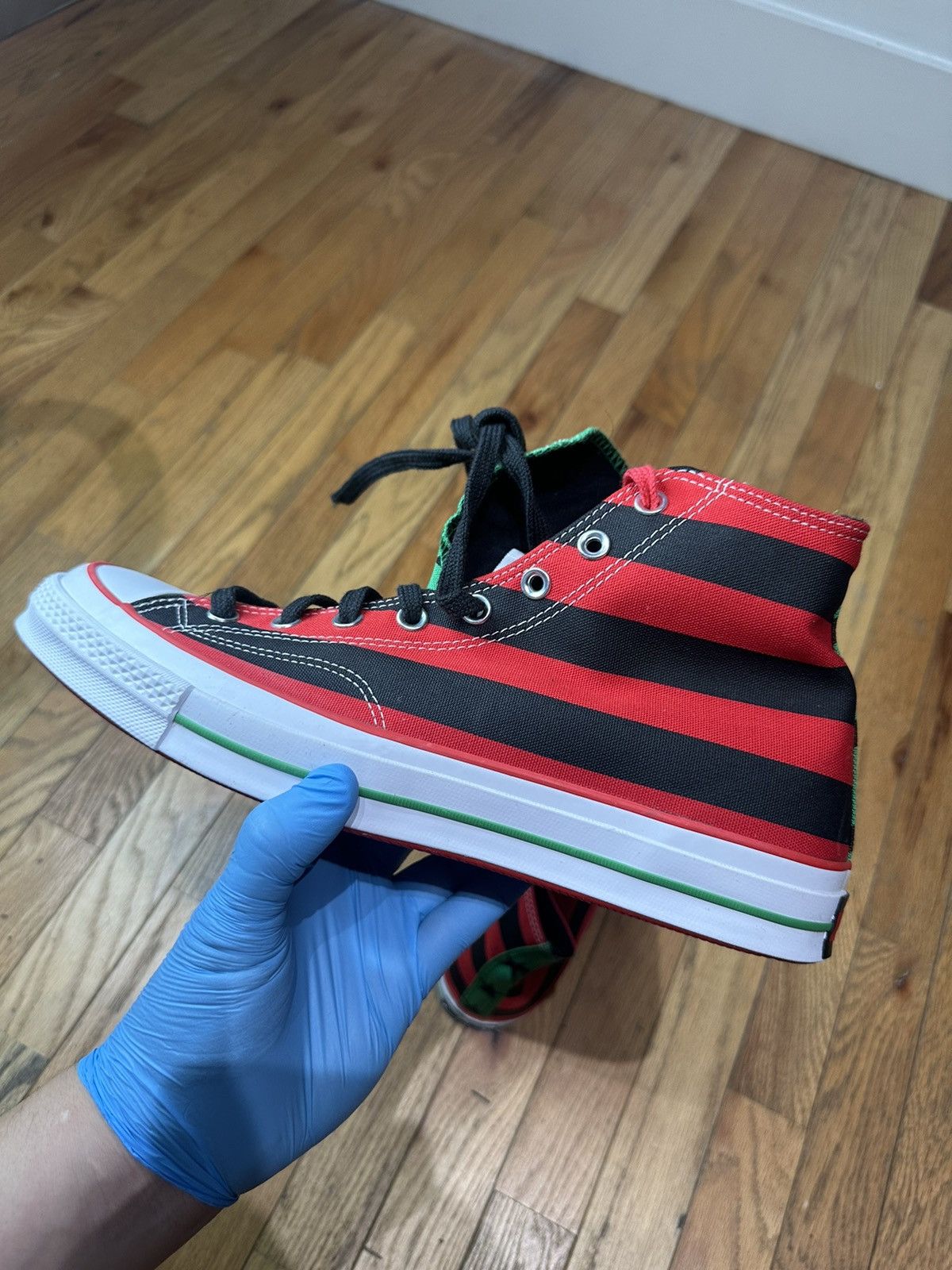 Converse Converse Denim Tears x Chuck 70 High Pan-African Flag Size US 12 / EU 45 - 4 Thumbnail