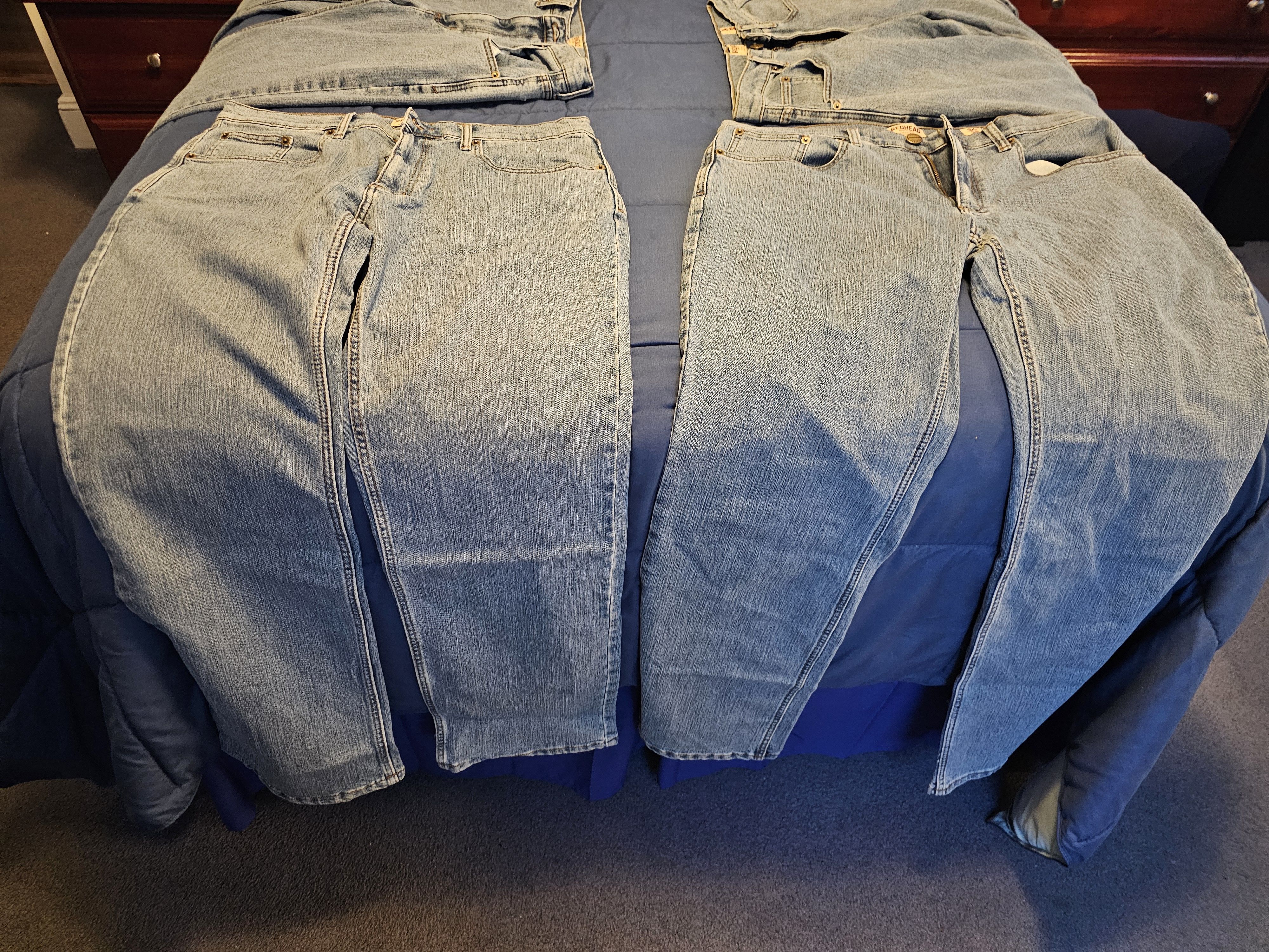 Redhead relaxed flex denim jeans mens light wash 34X32 lot of five Size US 34 / EU 50 - 3 Thumbnail