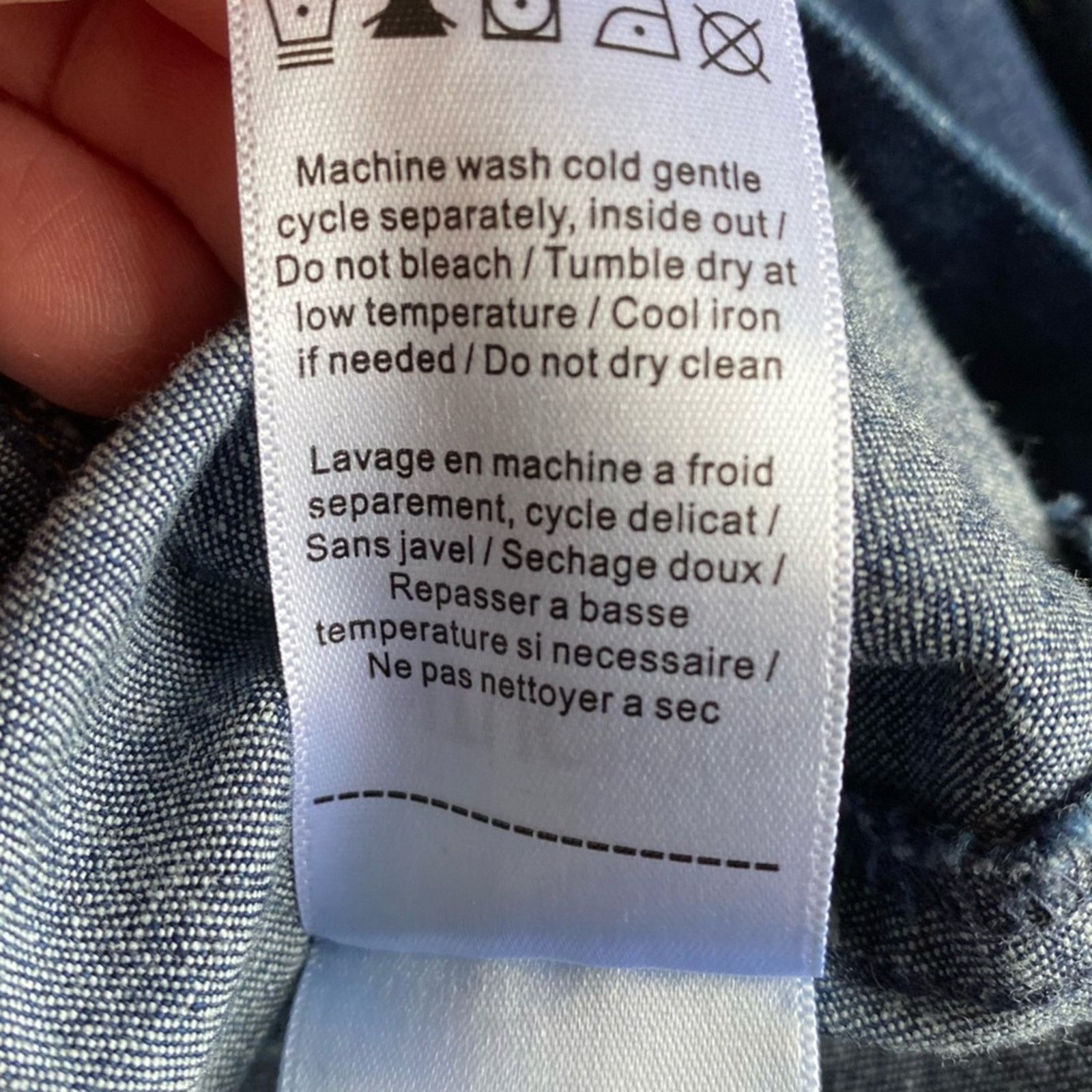 UNTUCKit UNTUCKit • Annie Cotton Lycra Women’s Denim Shirt Dress 8 Size M / US 6-8 / IT 42-44 - 15 Thumbnail