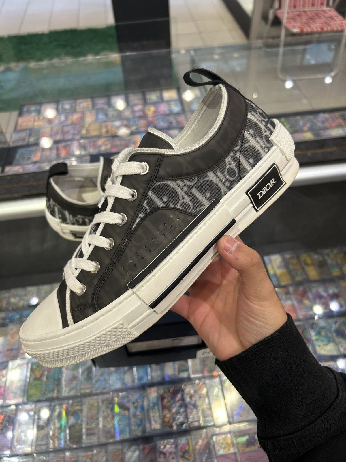 Dior Dior b23 low black white oblique Size US 10 / EU 43 - 2 Thumbnail