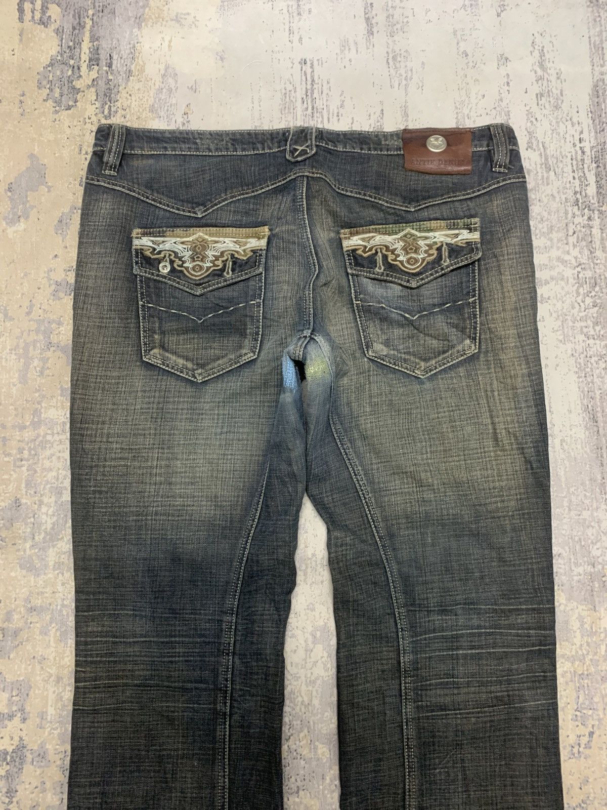 If Six Was Nine Vintage Antik Denim Ripped Mudwash Oversize Distress Denim Size US 41 - 9 Thumbnail