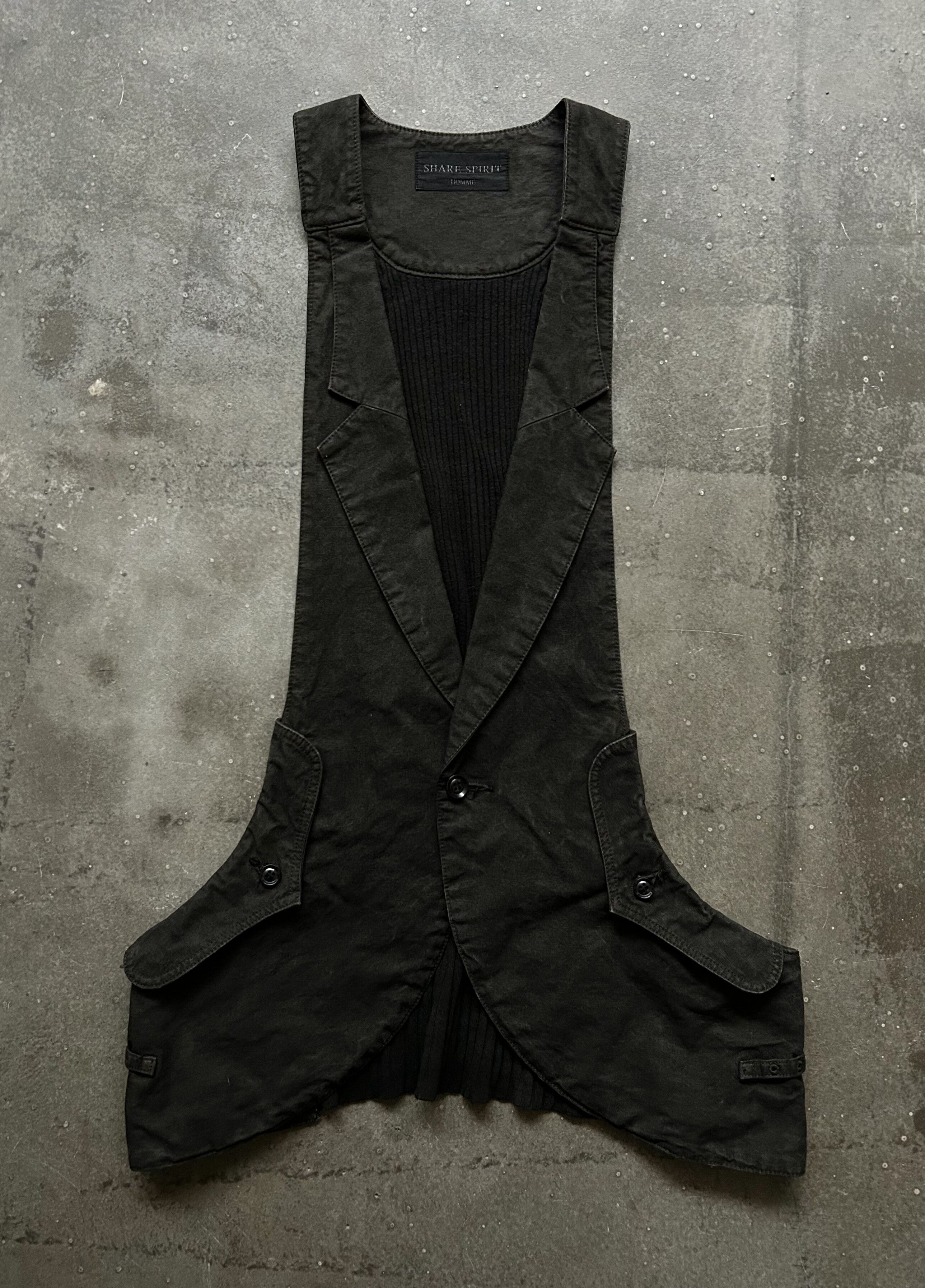 Esprit black denim vest with unique design Size US M / EU 48-50 / 2 - 1 Thumbnail