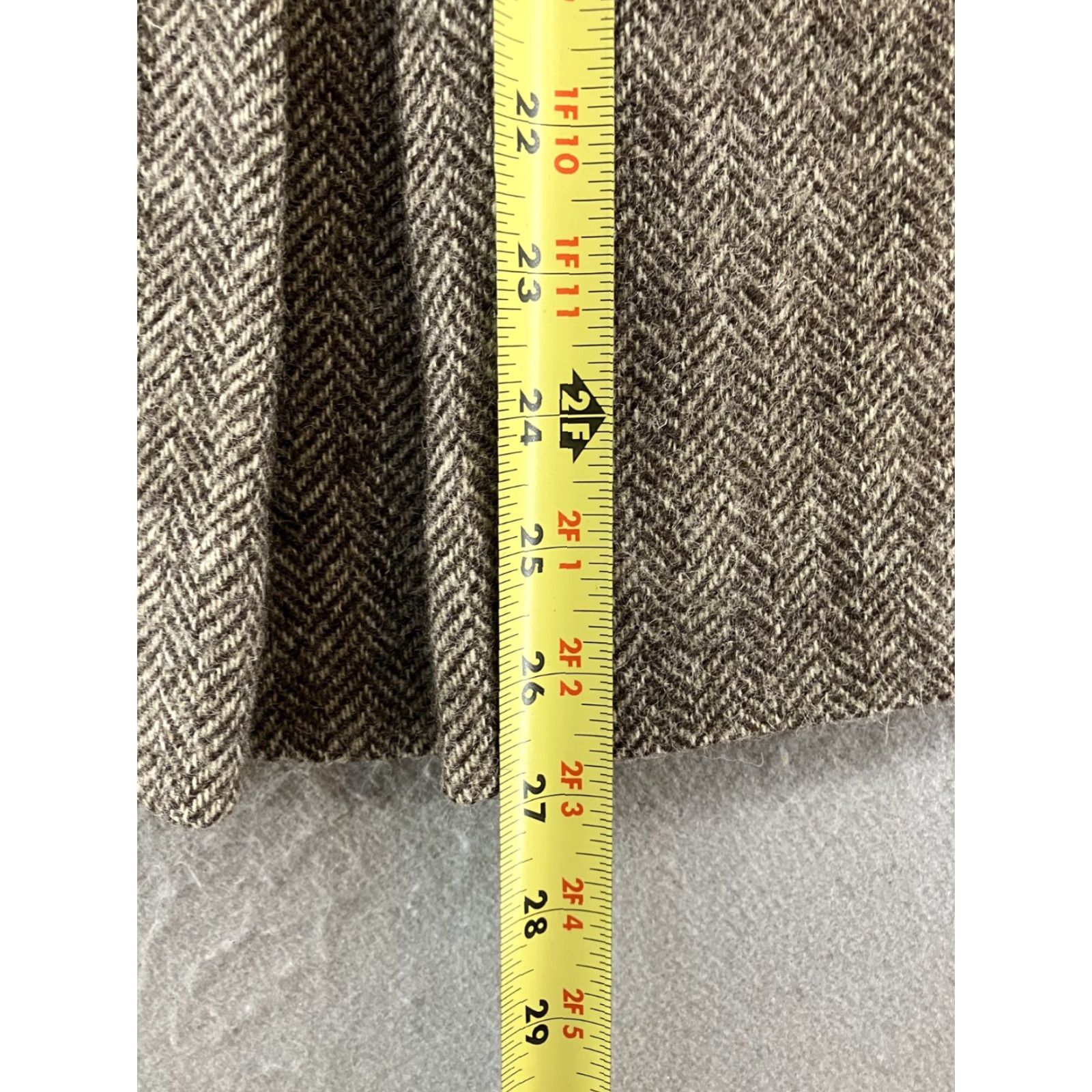 Vintage Welsh Naturally Women's Midi Skirt Wool Beige Solid 80s 90s Casual Side Slit UK Size M Size 32" / US 10 / IT 46 - 5 Thumbnail