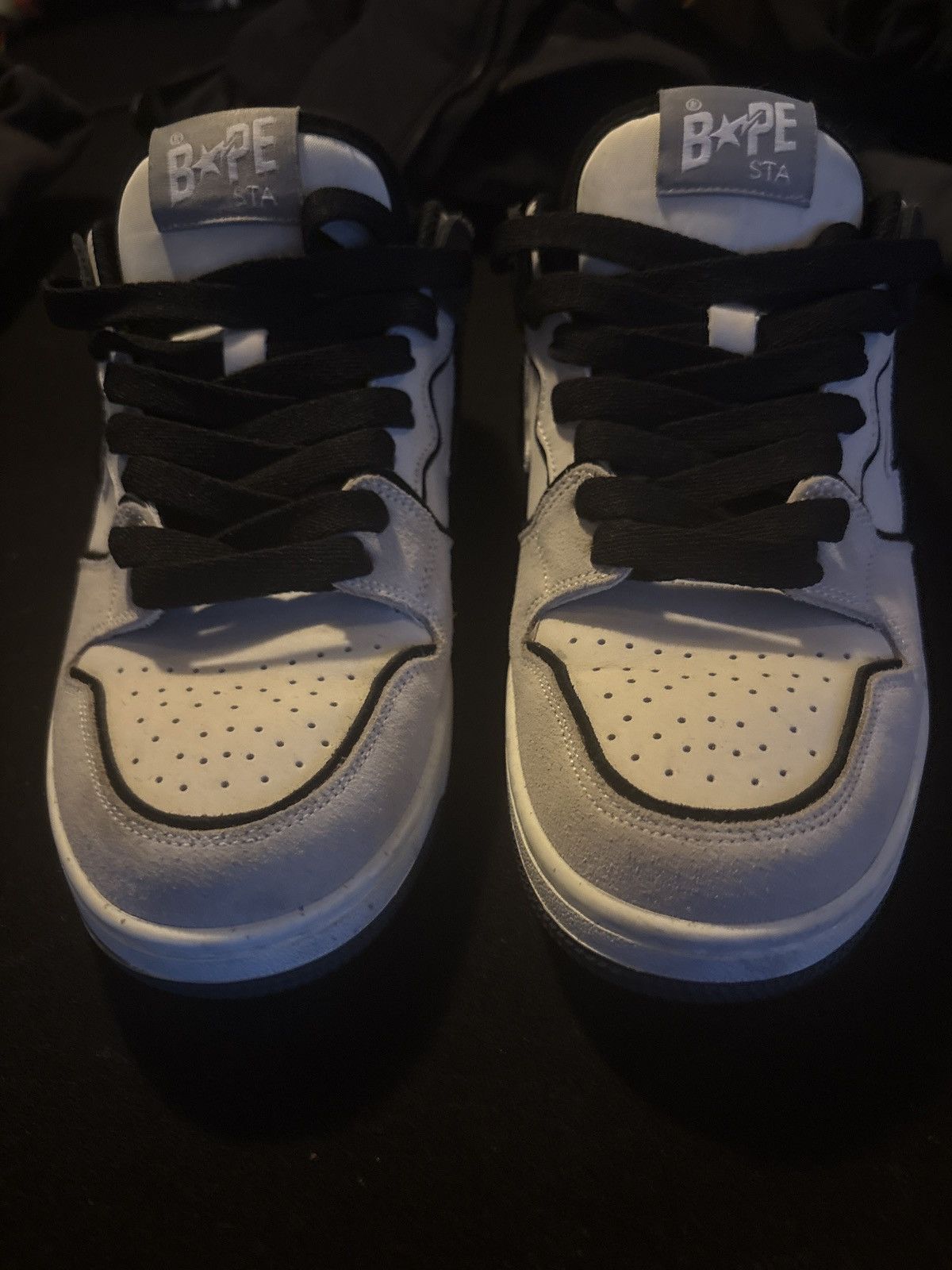 Bape Bathing ape Skate sta sneaker #5 M1 black & gray Worn twice Size US 10 / EU 43 - 3 Thumbnail