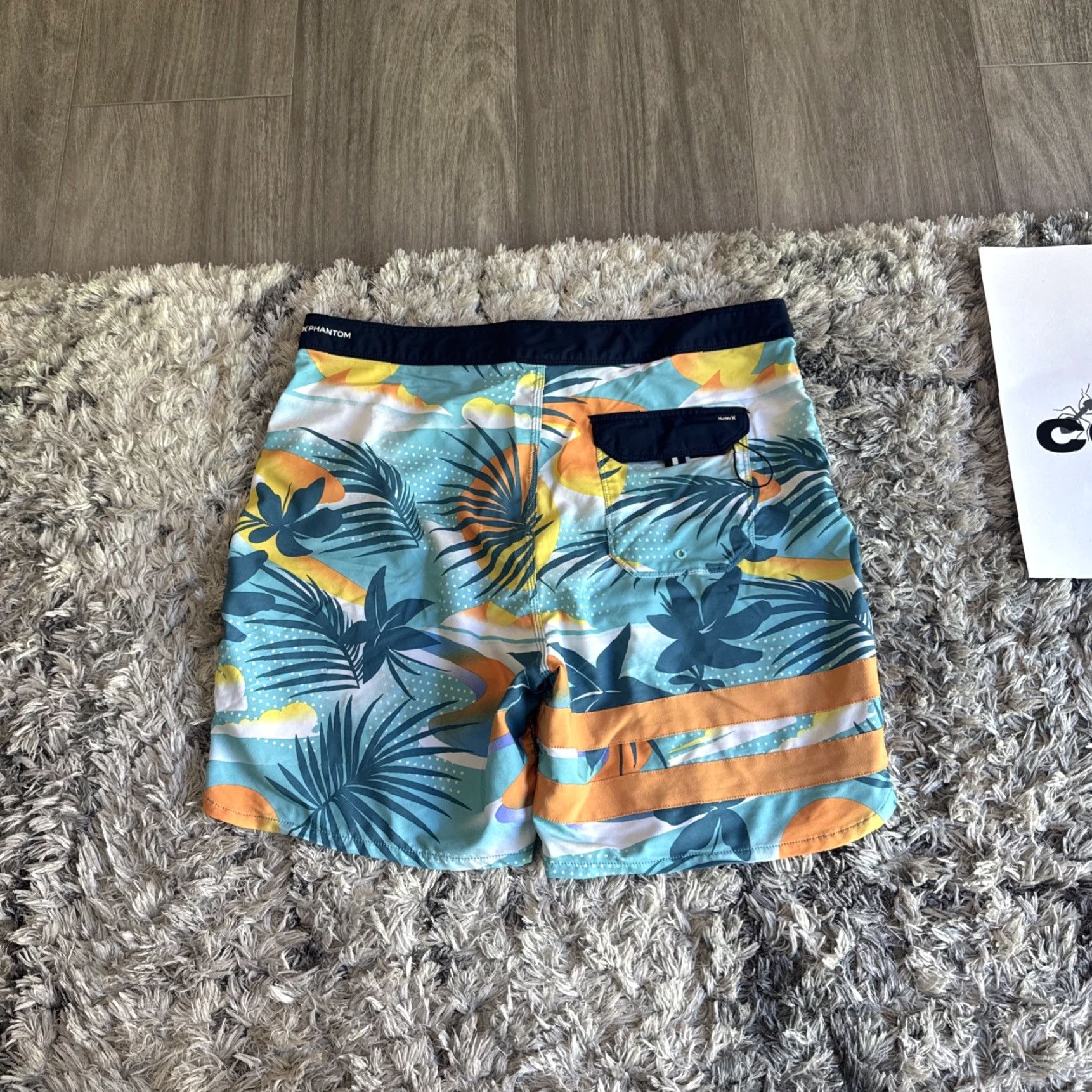Hurley Hurley Bottom Swim Trunks Trunks Beach Men 33 Multicolor Swimwear Adjustable Waist Summer Size 33 Mens Size US 33 - 7 Thumbnail