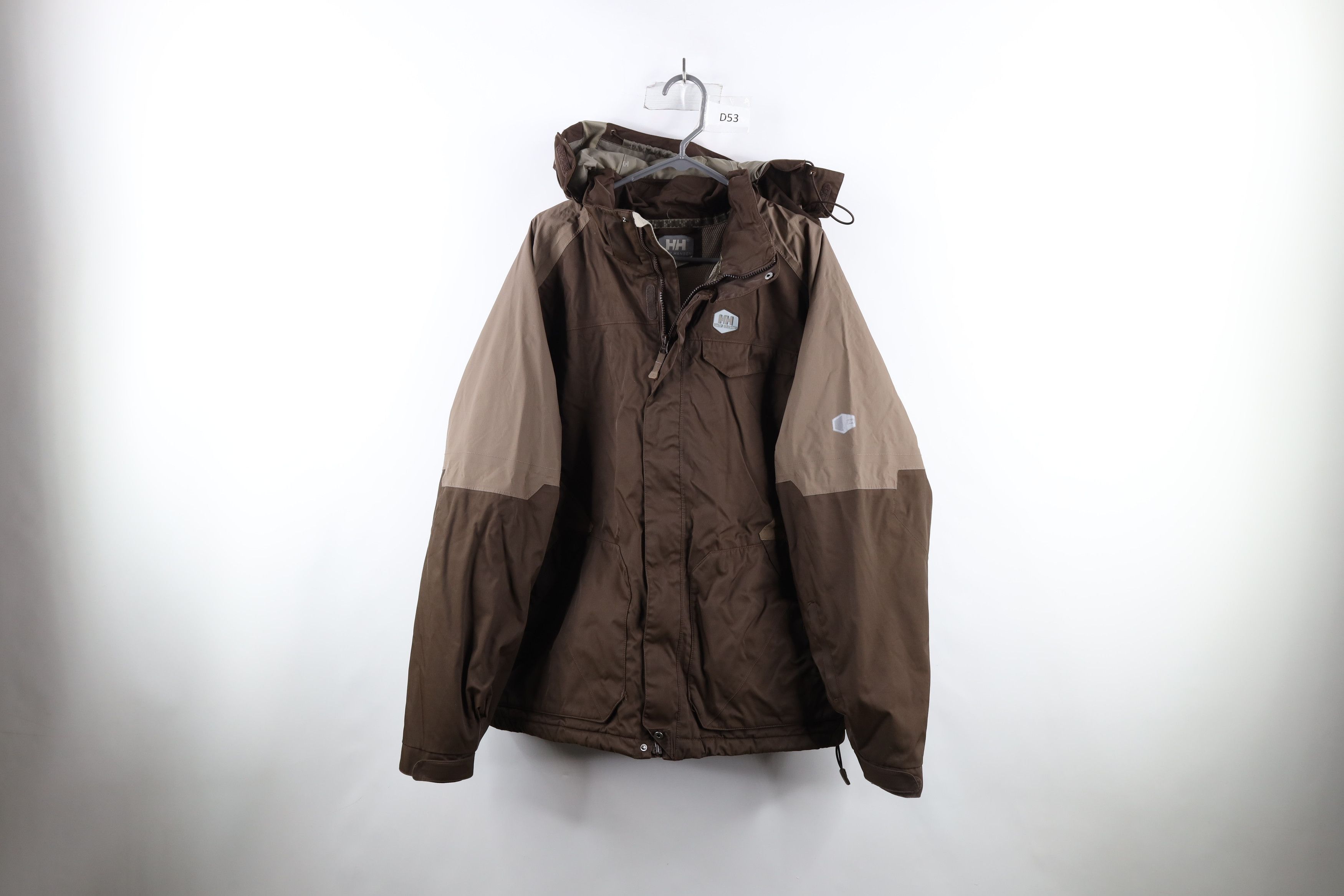 image of Helly Hansen Hooded Snowboard Ski Jacket Brown, Men's (Size XL)