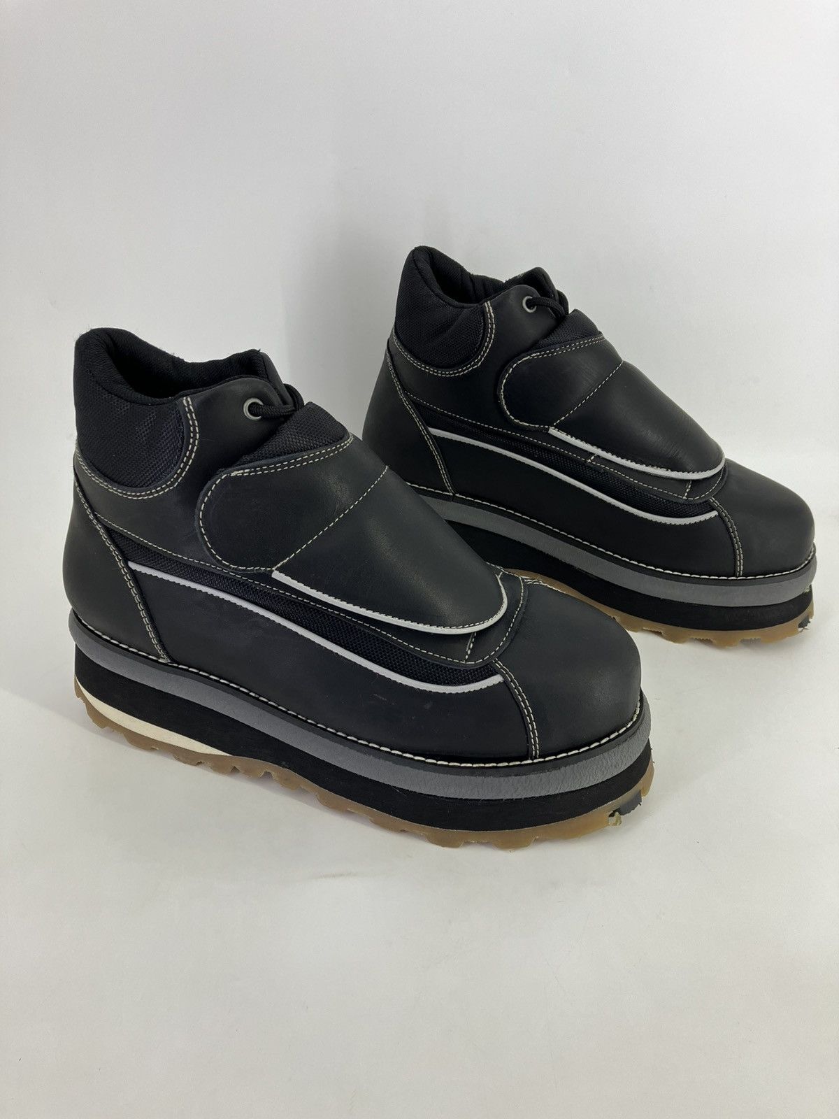 Vintage D’Estaka genuine learher chunky platform ankle boots Y2K Size US 13 / EU 46 - 2 Thumbnail