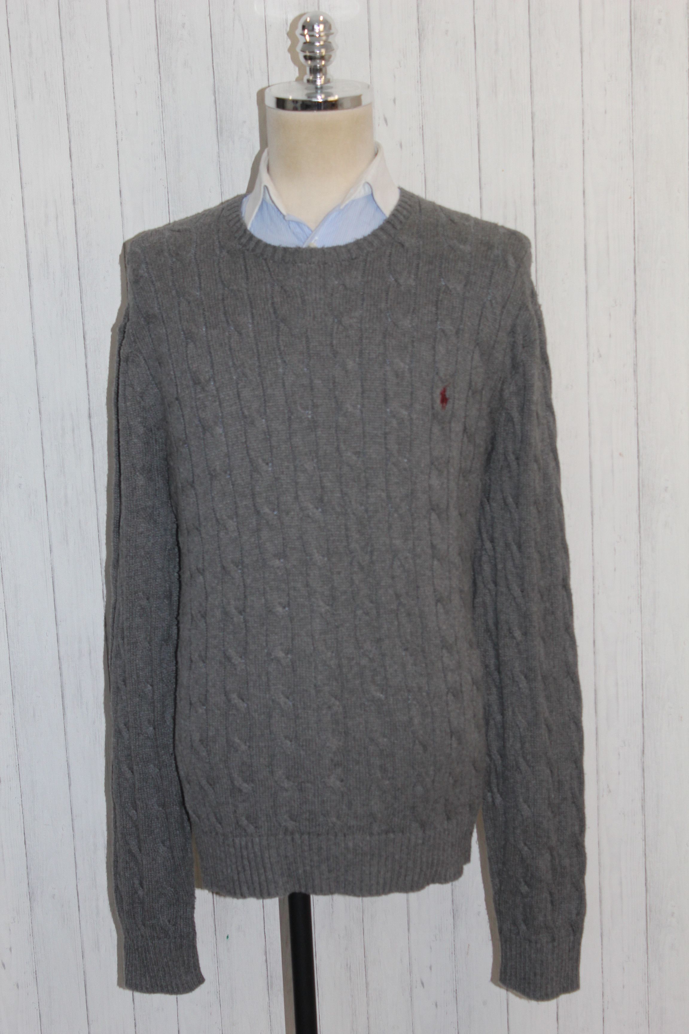 Polo Ralph Lauren Men's RALPH LAUREN Grey Knitted Jumper Size 2XL Size US XXL / EU 58 / 5 - 1 Thumbnail