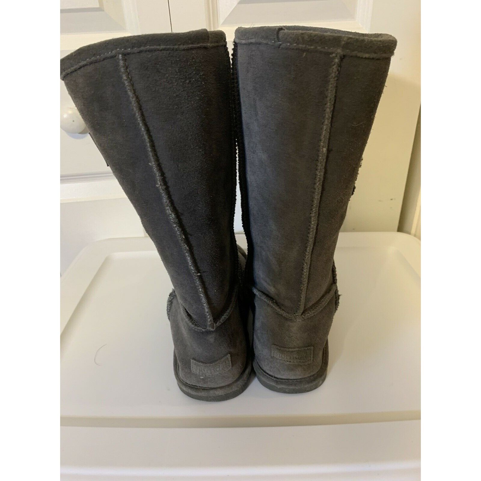 Other Bjorndal Zoe Mid Calf Boots Gray Leather Sheepskin Lined Pul Size US 8 / IT 38 - 6 Thumbnail