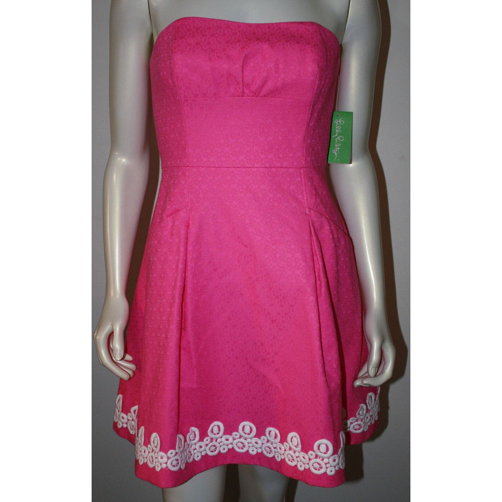 Lilly Pulitzer LILLY PULITZER Dress NWT 4 Blossom Jacquard Hotty Pink 96162 Size S / US 4 / IT 40 - 1 Thumbnail