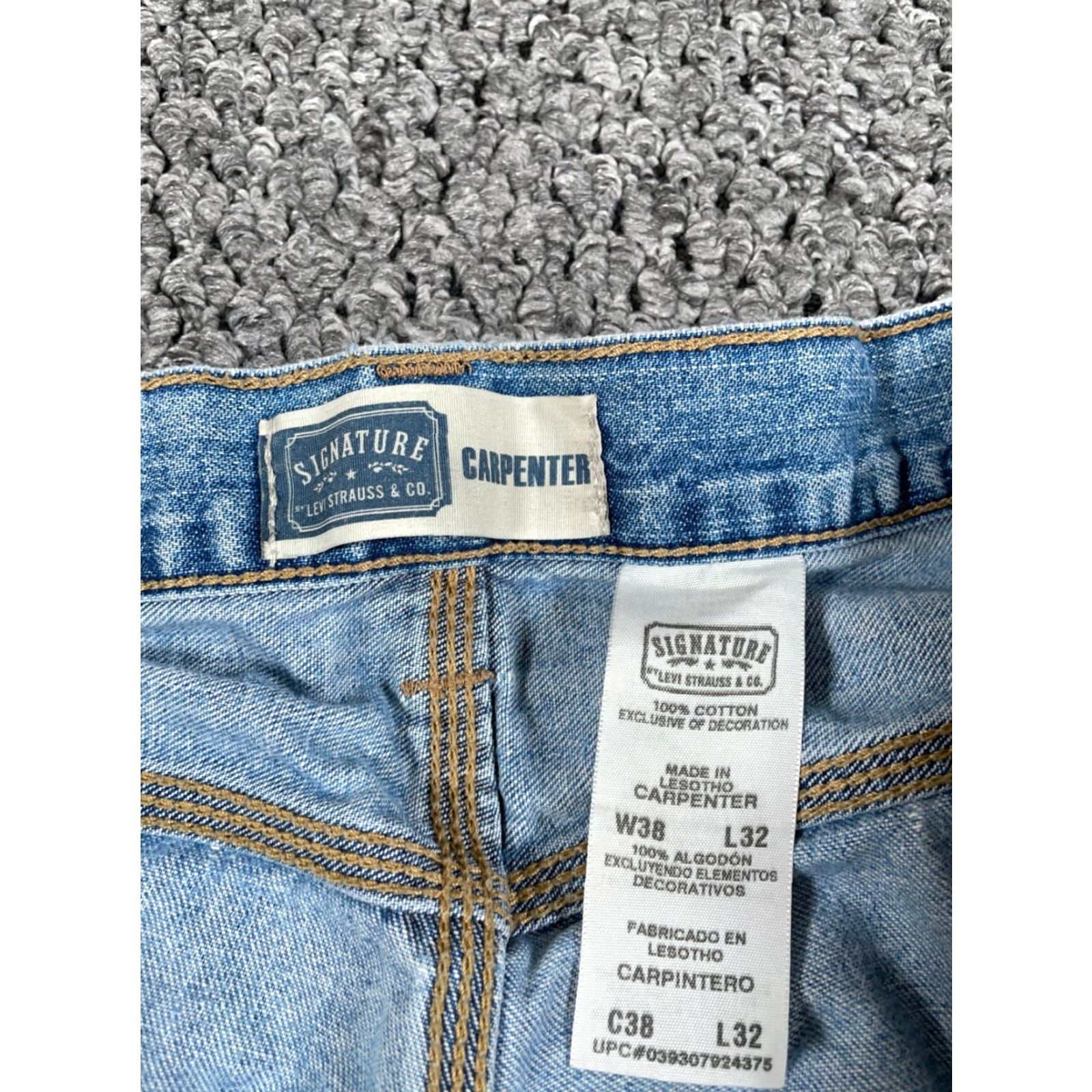 Levi's VTG Levi's Carpenter Jeans Men's 38 x 32 Blue Denim Distressed Straight Workwear 90s Grunge Punk Retro Jeans Size US 38 / EU 54 - 3 Thumbnail