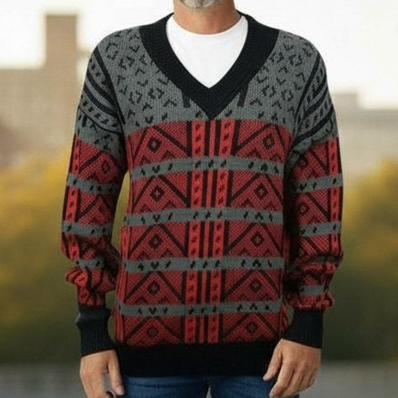 Vintage Made in USA 80s Sweater Lido Sports Wool Blend V-Neck XL Size US XL / EU 56 / 4 - 1 Thumbnail