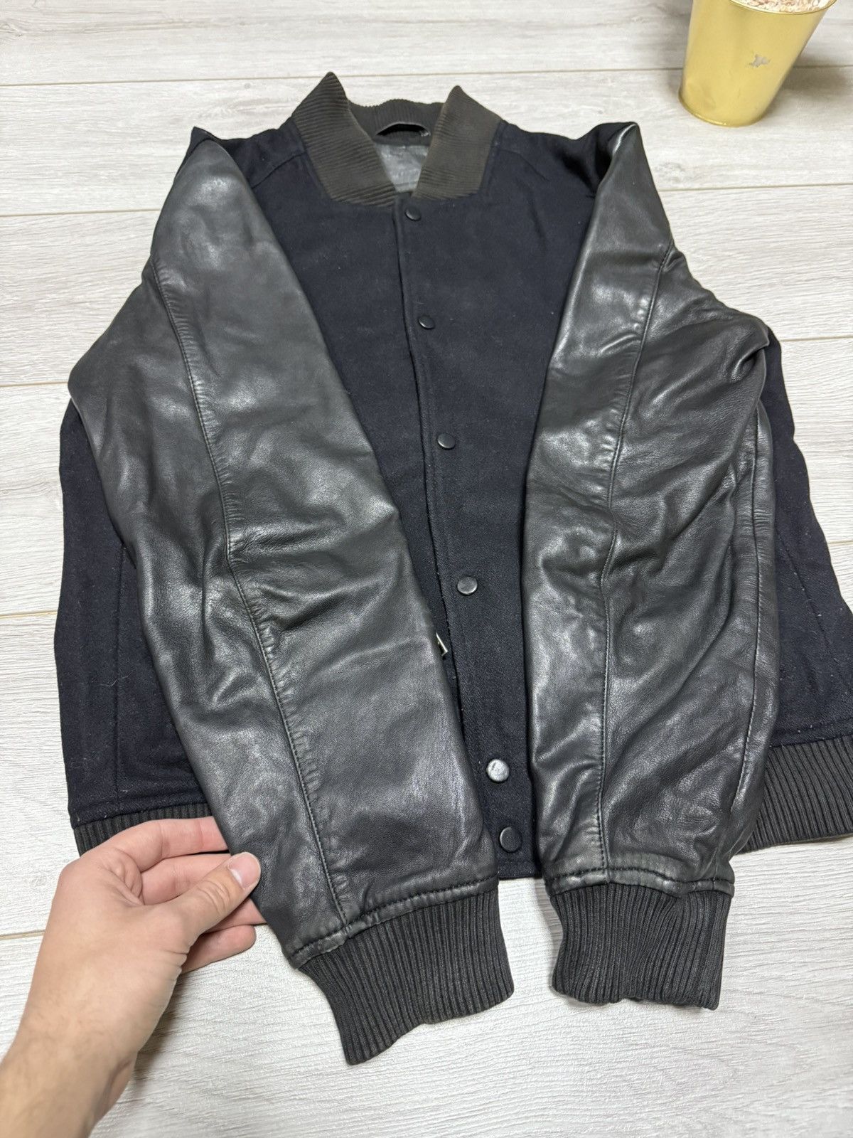 Allsaints Allsaints bomber varsity wool leather jacket buttons Size US L / EU 52-54 / 3 - 5 Thumbnail