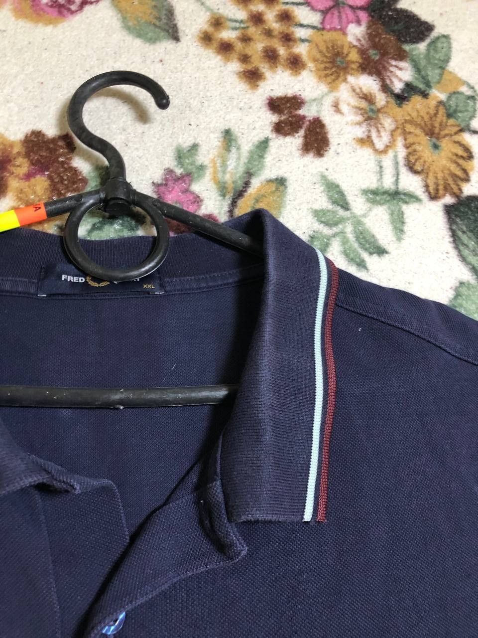 Fred Perry Fred Perry Men’s Polo Shirt Large L Embroidered Logo Navy Size US XXL / EU 58 / 5 - 6 Thumbnail