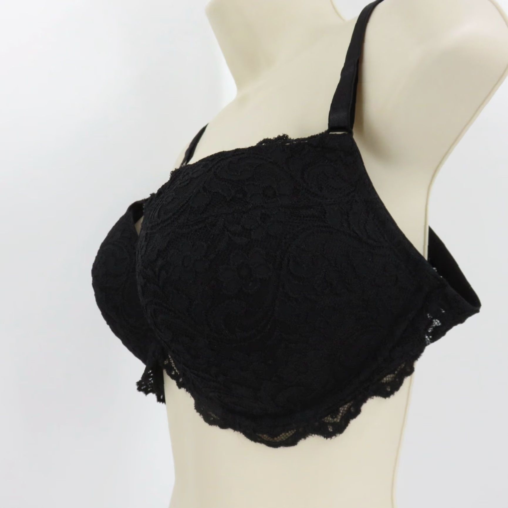 Vintage Smart & Sexy Bra 40C Push Up Underwire Padded Black Size ONE SIZE - 5 Thumbnail