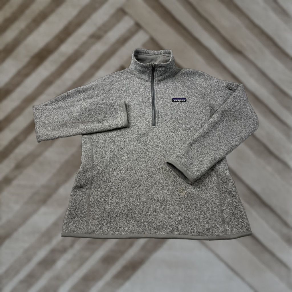 Patagonia Patagonia Sweater Womens Medium Long Sleeve 1/4 Zip Fleece Birch Gray Size M / US 6-8 / IT 42-44 - 1 Thumbnail