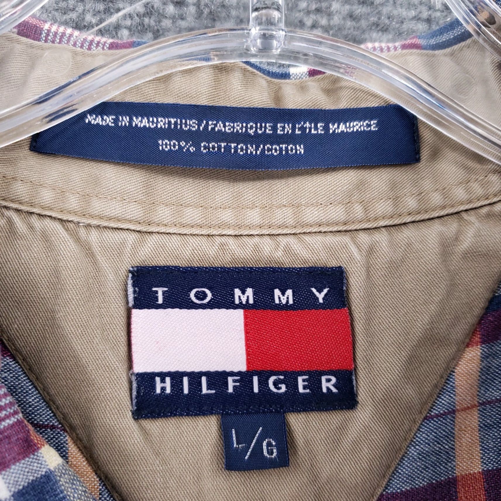 Tommy Hilfiger Tommy Hilfiger Shirt Mens L Large Red Blue Plaid Short Sleeve Button Up Collared Size US L / EU 52-54 / 3 - 7 Thumbnail