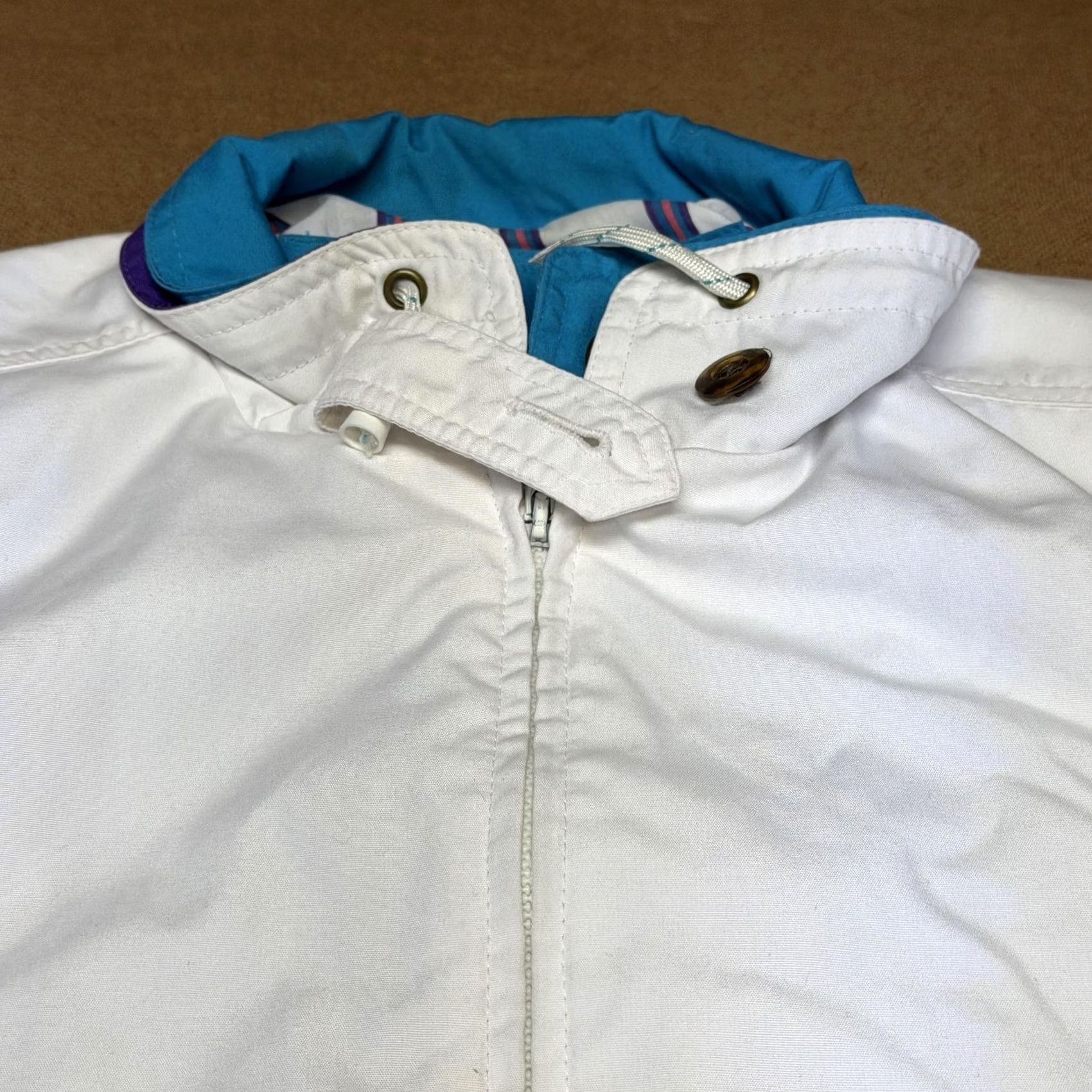 London Fog VINTAGE London Fog Jacket Mens M White Windbreaker Elastic Waist Short Length Size US M / EU 48-50 / 2 - 7 Thumbnail