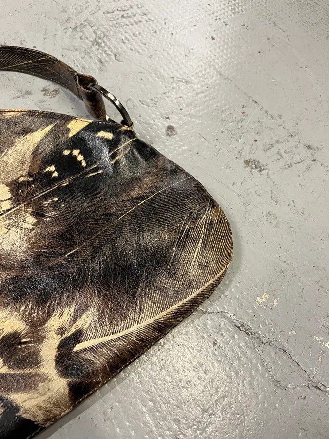 Roberto Cavalli Roberto Cavalli Feather Charm Black & Beige Handle Bag Size ONE SIZE - 3 Thumbnail