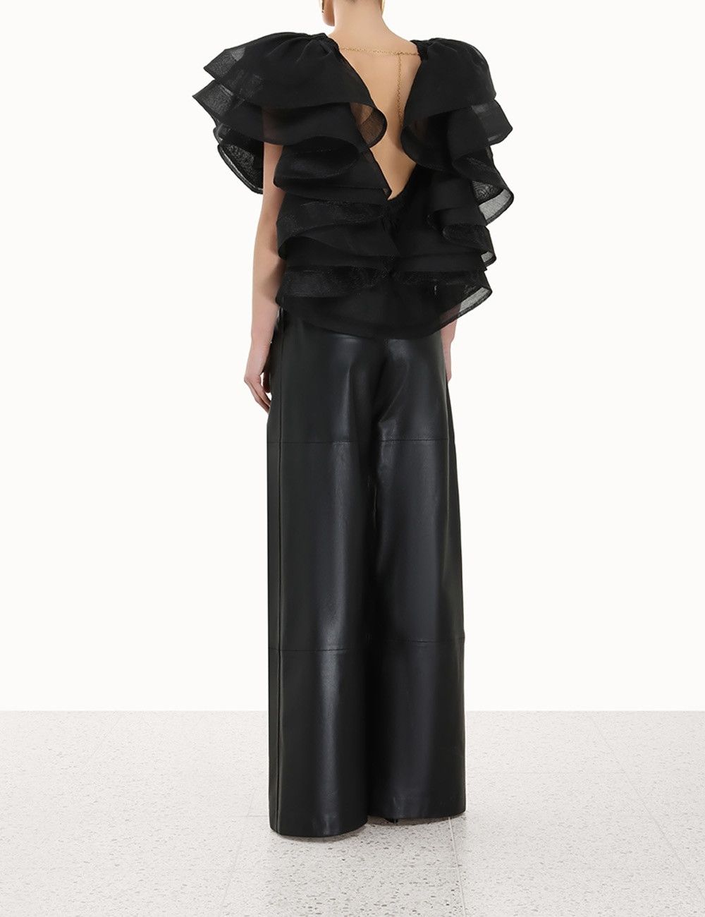 Zimmermann oc11z0425 Sensory Frill Bodice Blouse in Black Size S / US 4 / IT 40 - 4 Thumbnail