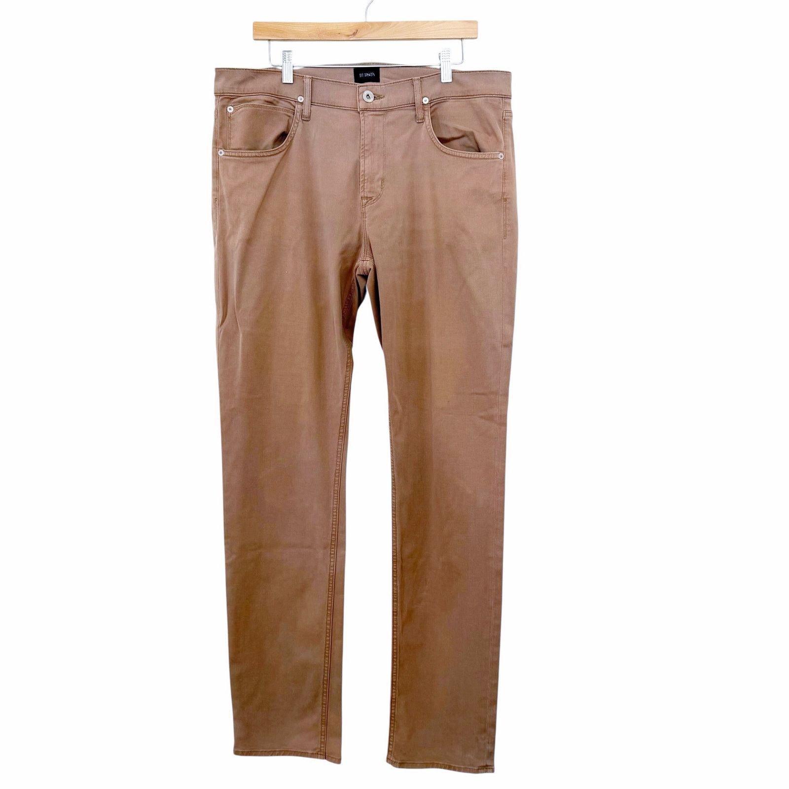 Hudson Hudson Tan Blake Slim Straight Zip Fly Jeans Sz 36 Size US 36 / EU 52 - 1 Thumbnail