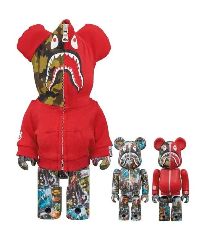Bape Bape Camo Shark 400% and 100% Bearbrick Size ONE SIZE - 1 Thumbnail