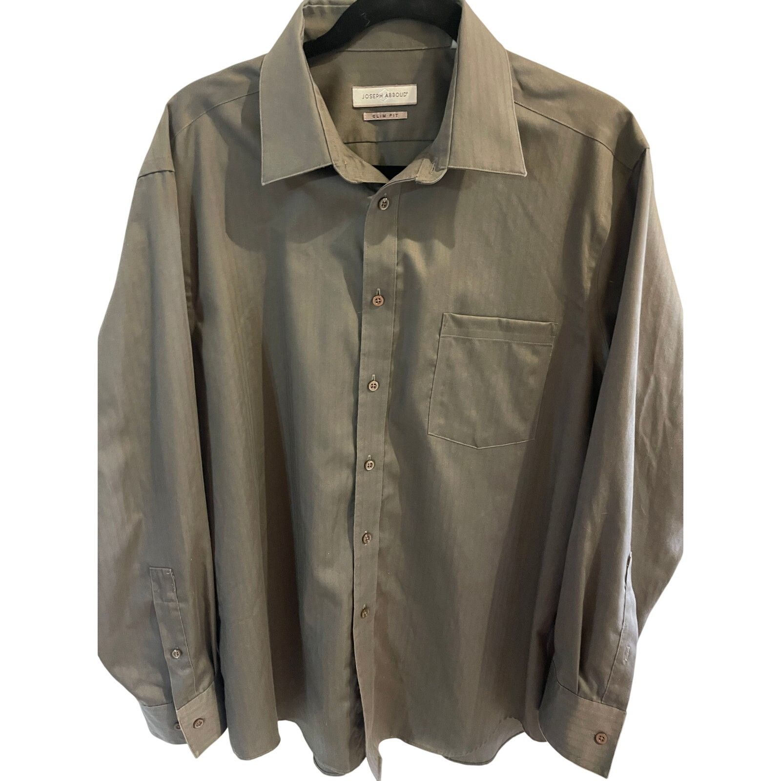 Joseph Abboud Joseph Abboud Slim Fit Dress Shirt Gray Button Down Shirt Size US M / EU 48-50 / 2 - 2 Thumbnail
