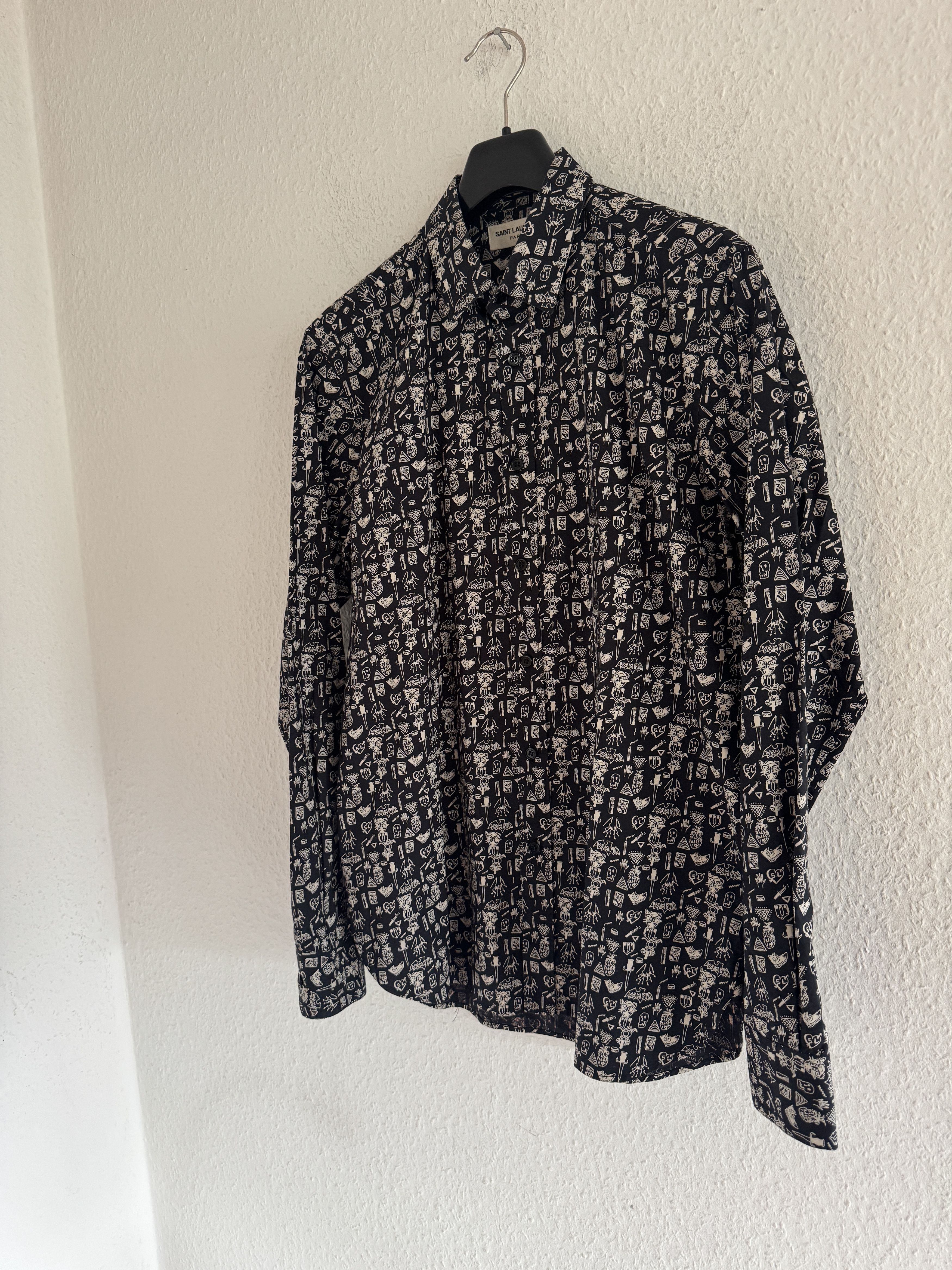 Saint Laurent Paris Hunx & Punx Doodle Button-Up Shirt Size US L / EU 52-54 / 3 - 2 Thumbnail