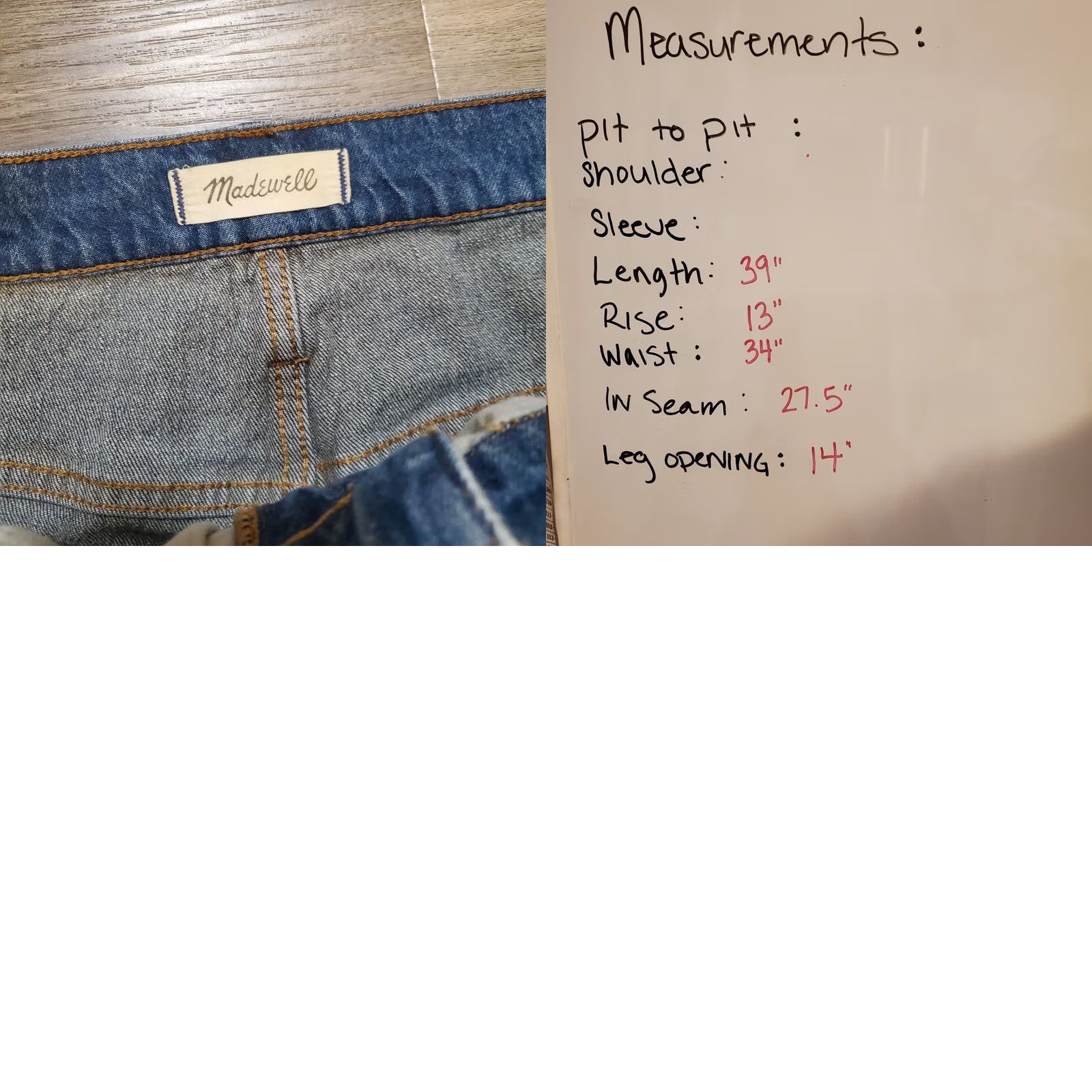 Madewell Madewell The Perfect Vintage Jean Size 32 34×27 High Rise Medium Blue Straight Cropped Jeans Women Size 24" / US 00 / IT 34 - 8 Thumbnail