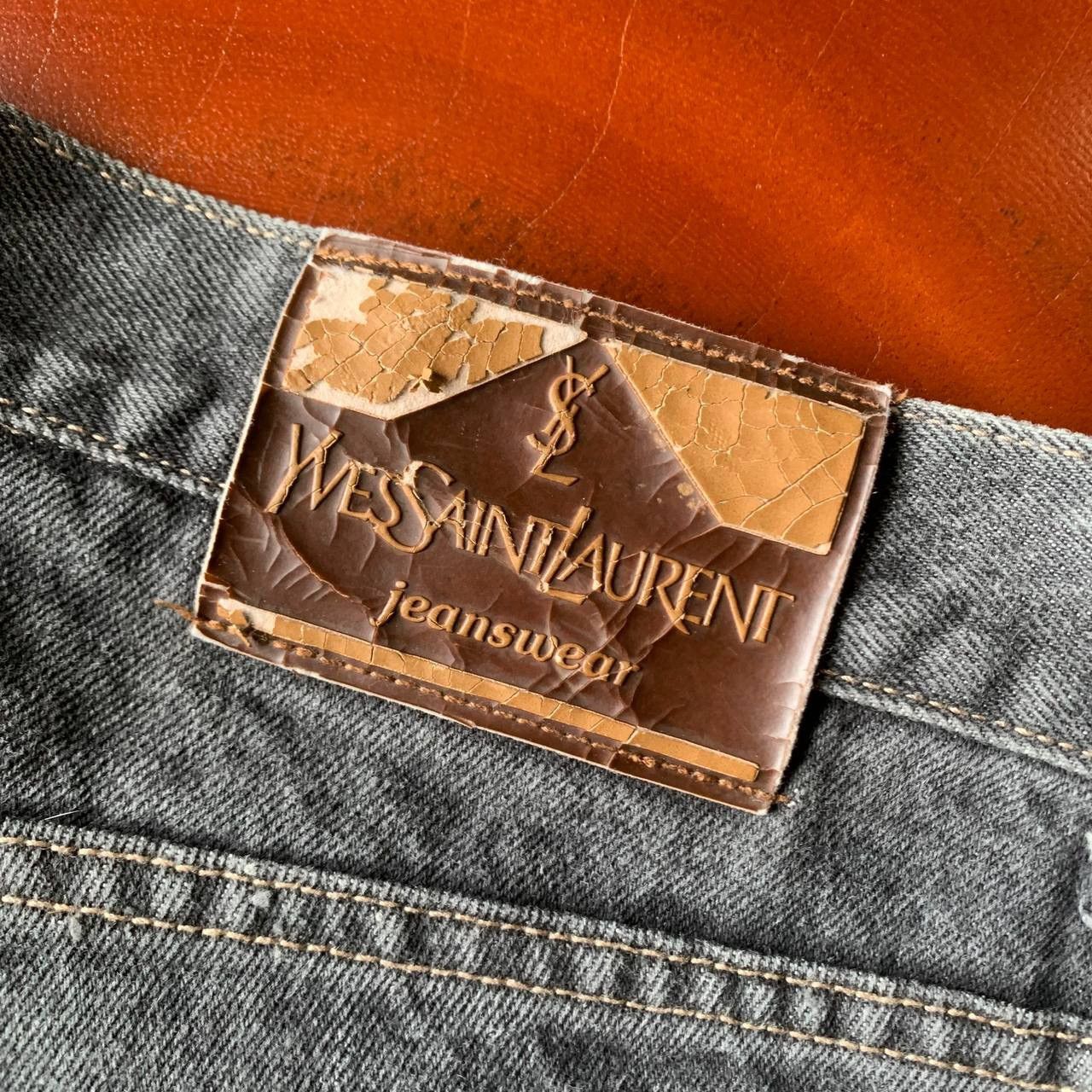 Yves Saint Laurent Vintage Yves Saint Laurent YSL Dark Grey Denim Jeans Pants Size US 32 / EU 48 - 10 Thumbnail