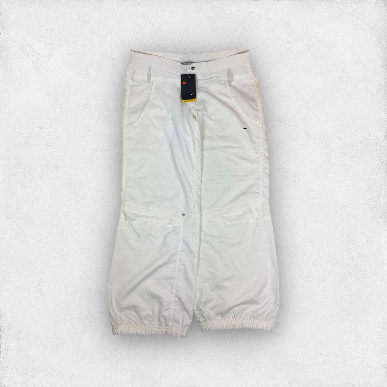 Nike × Vintage Nike Sphere Dry Women's White Swoosh Straight Training Pants Size 30" / US 8 / IT 44 - 1 Thumbnail