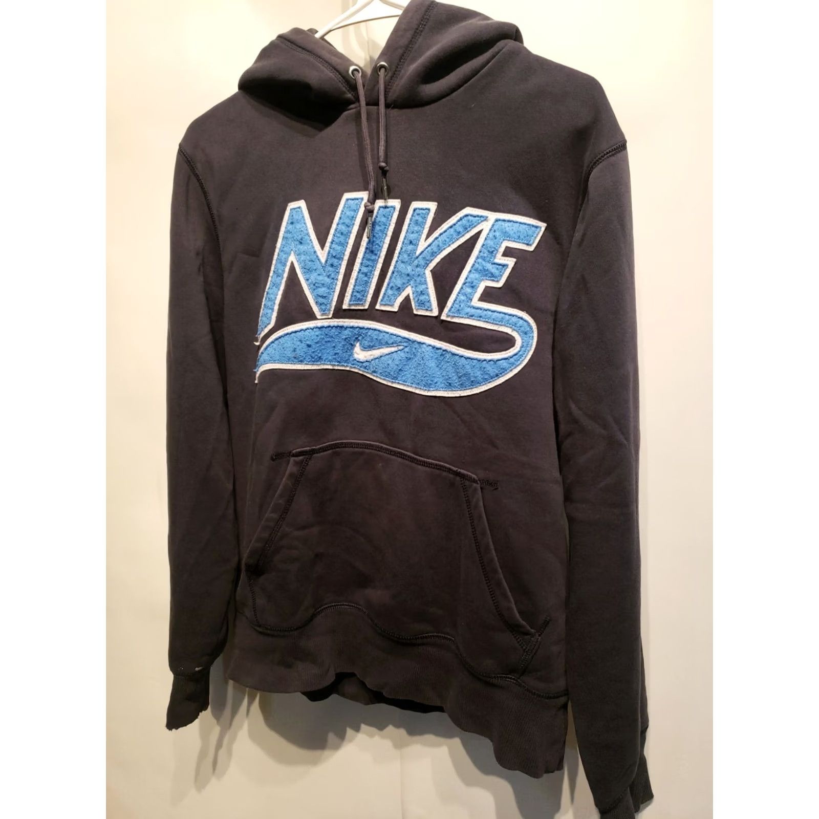 Nike VINTAGE Nike Air Swoosh Spellout Blue Hoodie Mens Small S Sweatshirt Hooded Pullover Blue SB Logo Ladies? Size US S / EU 44-46 / 1 - 5 Thumbnail