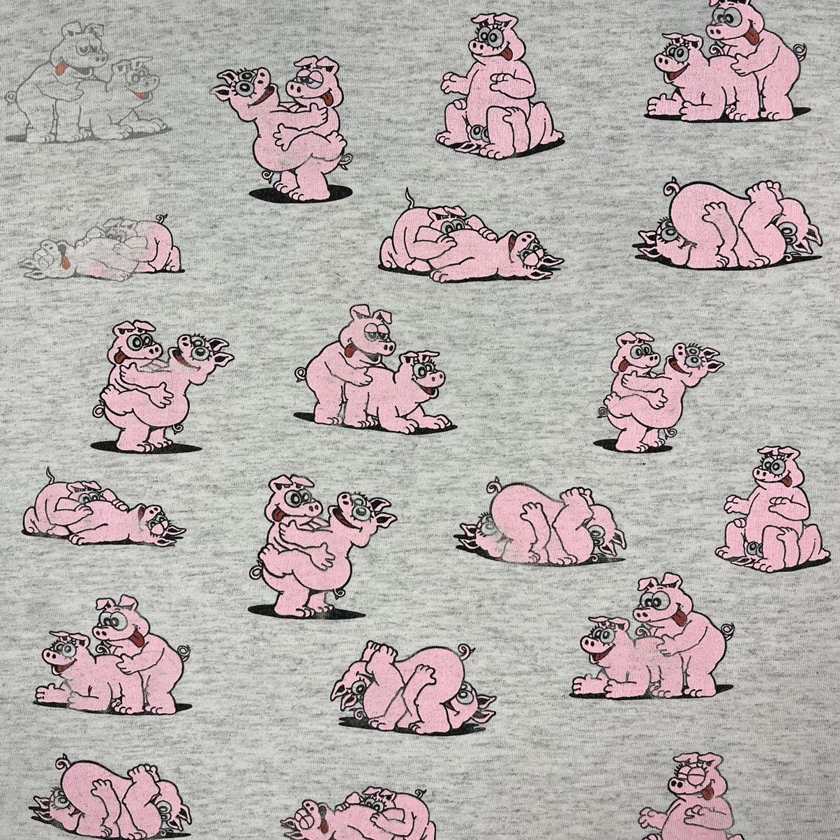 Vintage Vintage Humor sex position pig y2k AOP tee 1991 Size US XL / EU 56 / 4 - 13 Thumbnail