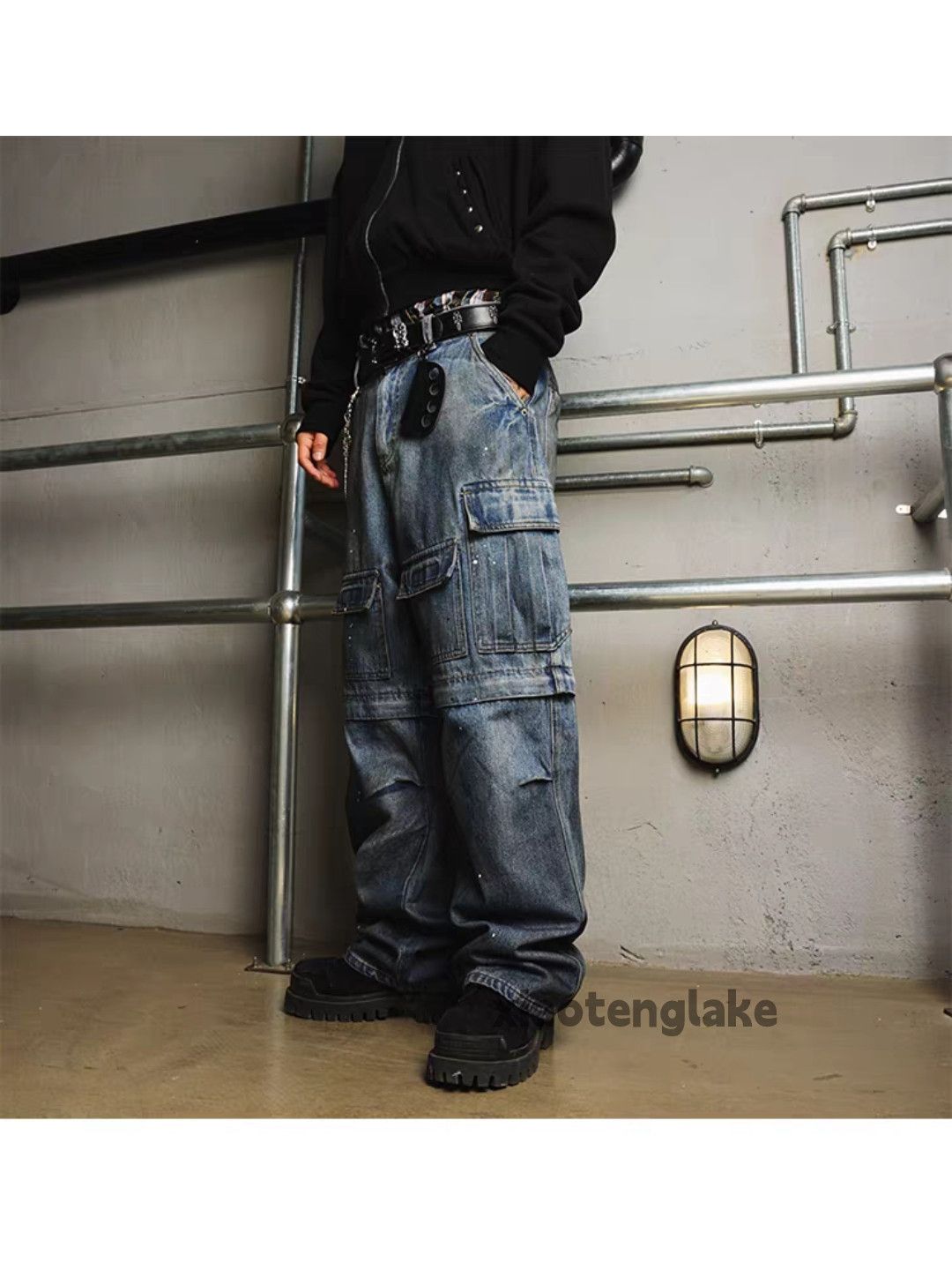 Jean ltx faded Balenciaga rickowens style stain opium cargo jeans Size US 30 / EU 46 - 5 Thumbnail