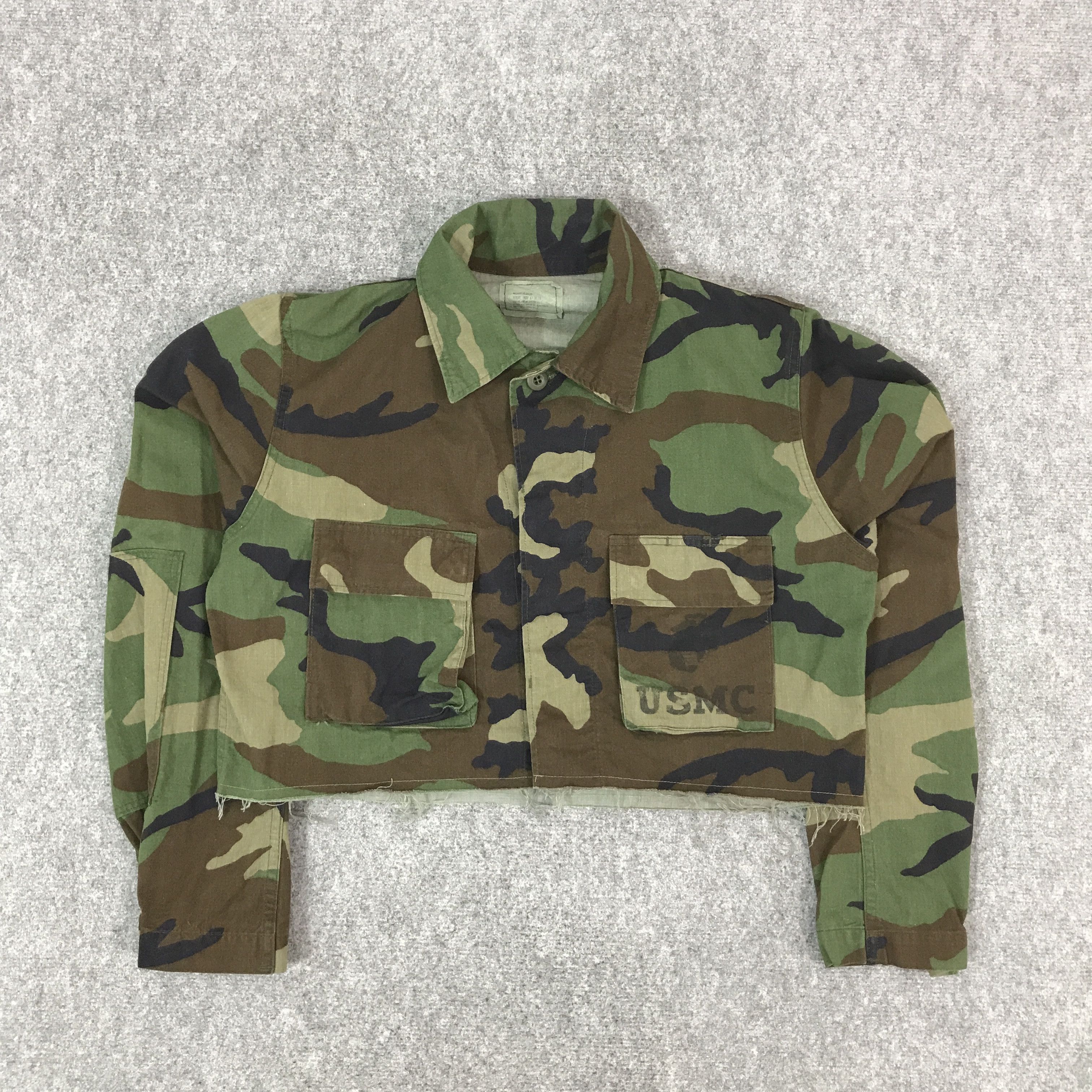 Japanese Brand × Vintage VINTAGE US ARMY USMC CAMO CROPPED STYLE JACKET Size US M / EU 48-50 / 2 - 1 Thumbnail