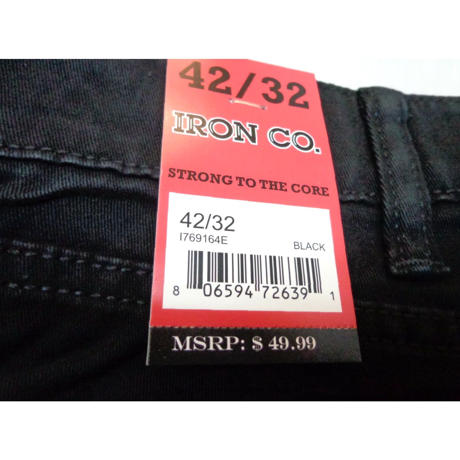 Vintage Iron Co. Black Stretch Pants Size 42 x 32 NEW Size US 42 / EU 58 - 2 Thumbnail