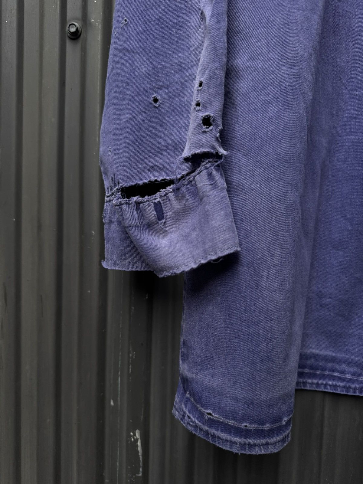 Vintage Vintage Workwear Mechanic Shirt — Faded Indigo Size US L / EU 52-54 / 3 - 11 Thumbnail
