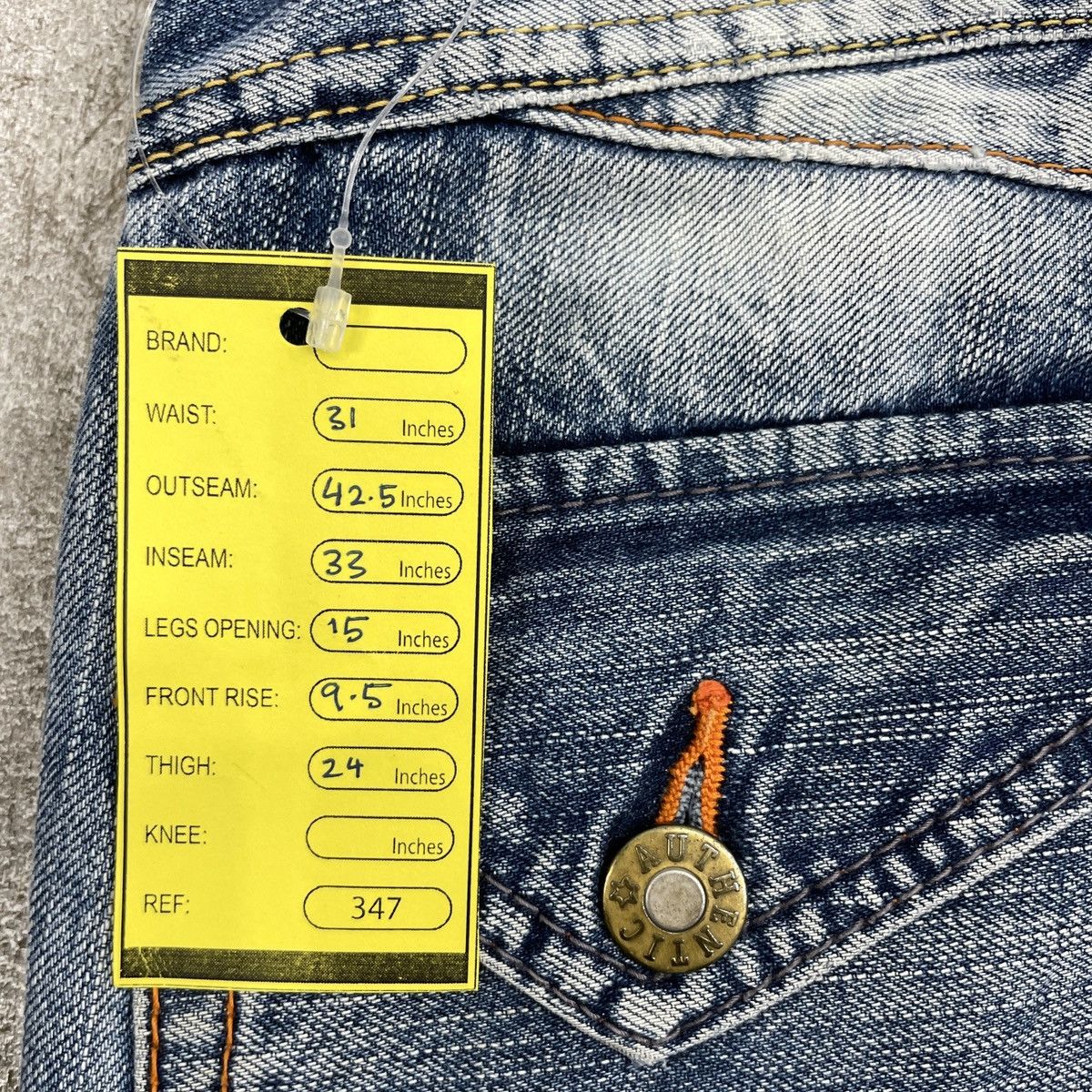 Japanese Brand × Vintage Vintage Japanese Brand Distressed B.W Jeans wc 347 Size US 31 - 8 Thumbnail
