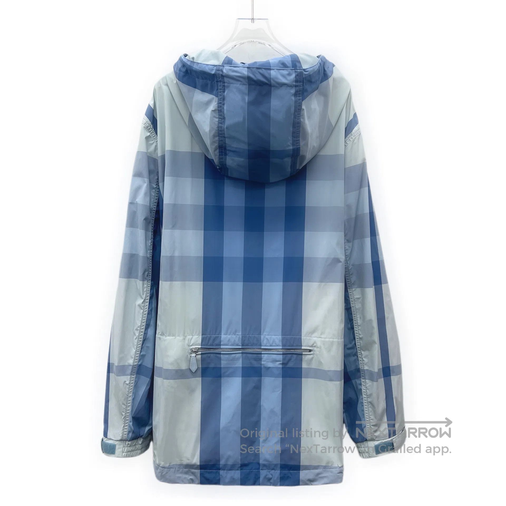 Burberry Burberry Blue classic plaid design hooded half-zip long sl Size US XXL / EU 58 / 5 - 2 Thumbnail