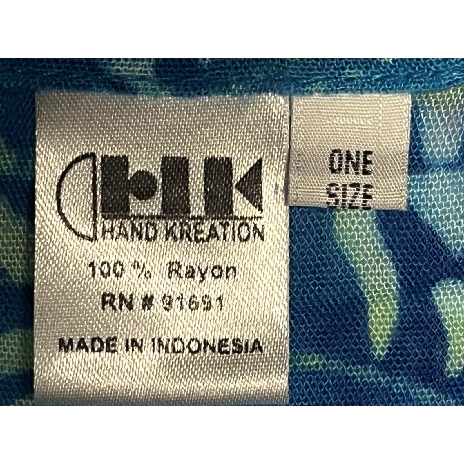 Vintage VINTAGE Hand Kreation Dress Tunic Beach Boho Woman Cover Up Printed Blue One Size Womens Blouson Lightweight Adjustable Tunic Summer Size ONE SIZE - 5 Thumbnail