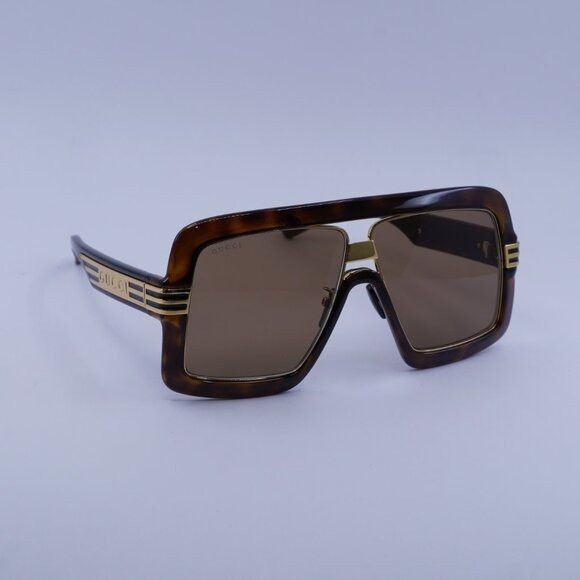Gucci Gucci GG0900S 002 Sunglasses Havana Aviator Frame, Brown Size ONE SIZE - 5 Thumbnail