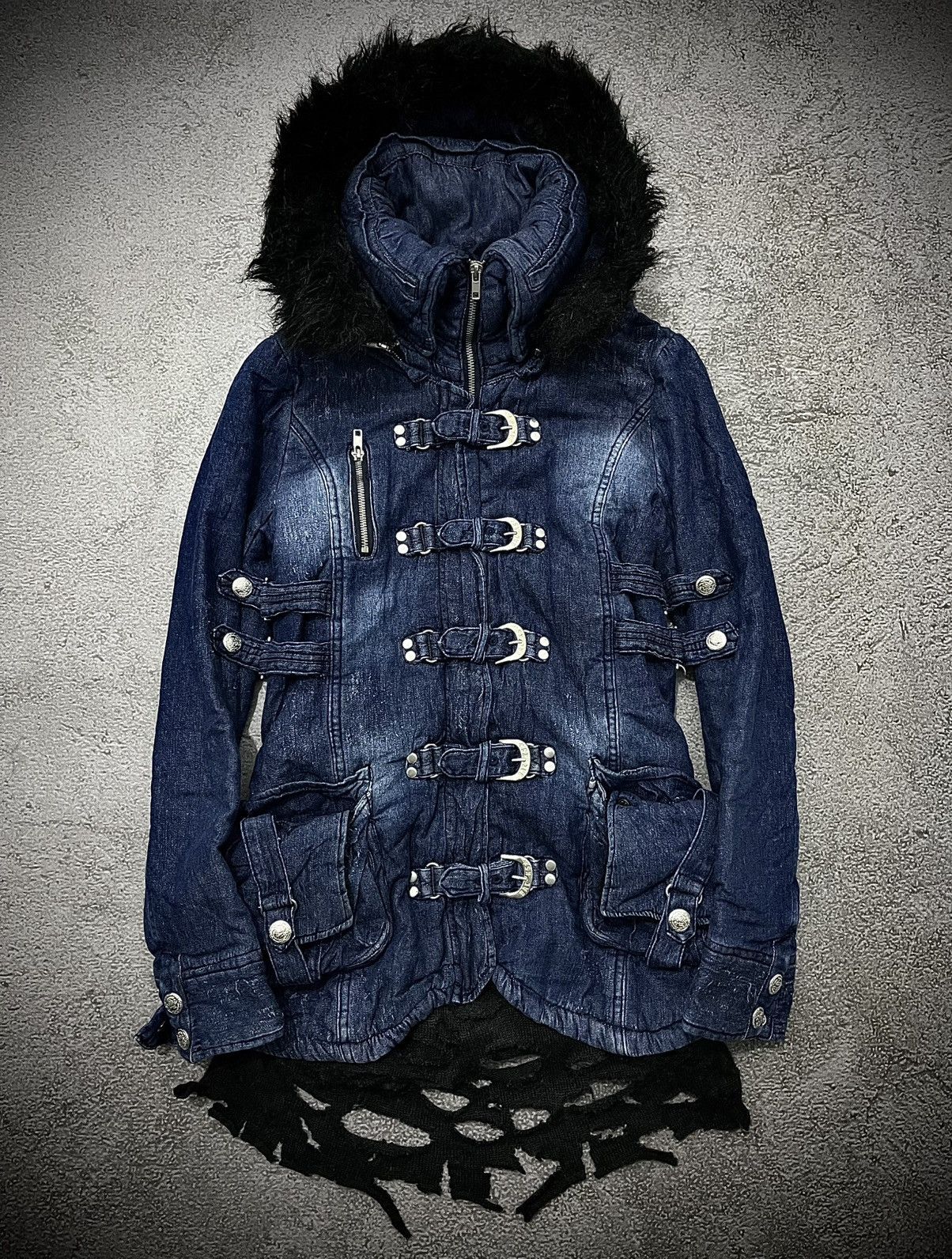 Japanese Brand Vintage Backs Bono Gothic Bondage Retro Fur Hooded Jacket Size US M / EU 48-50 / 2 - 1 Thumbnail