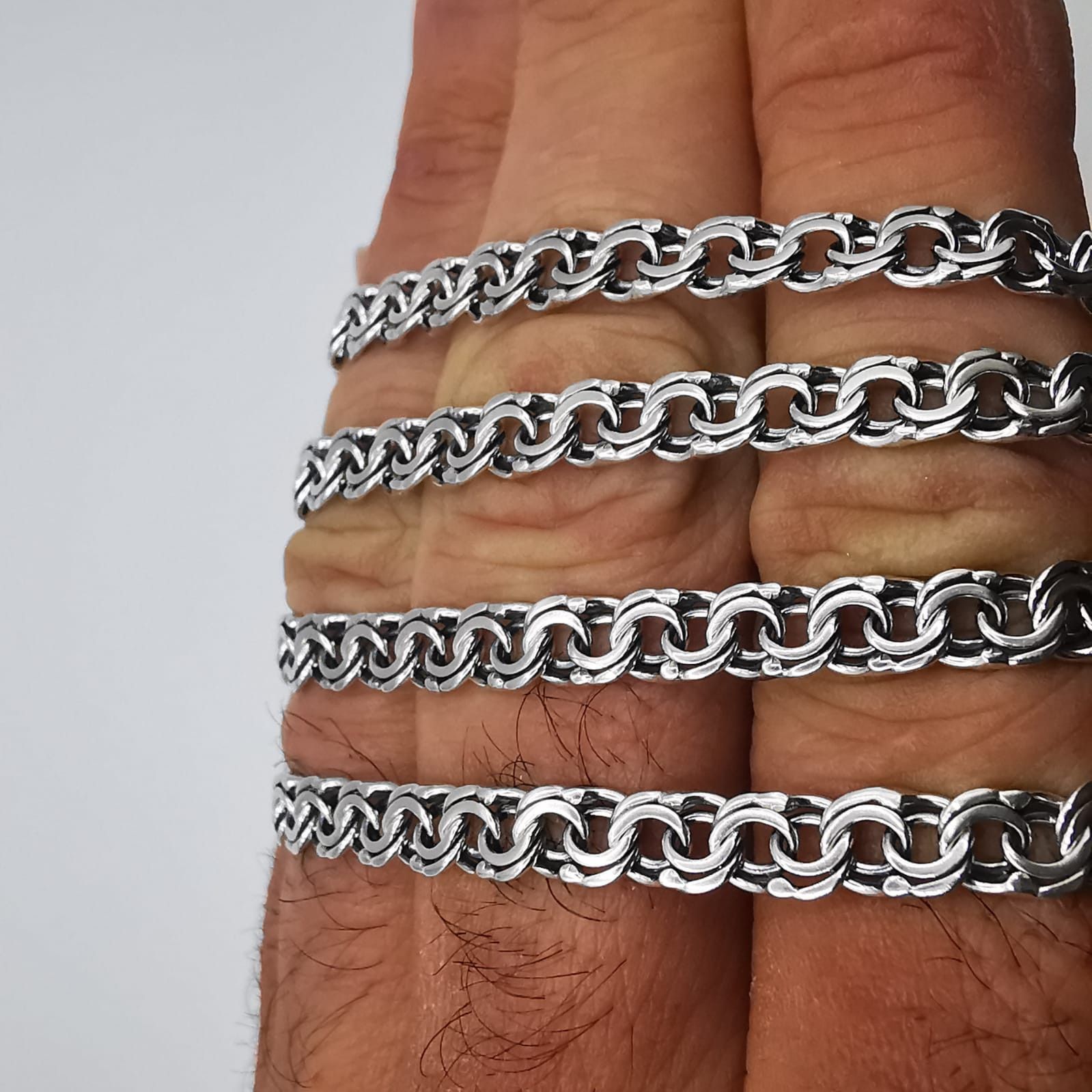 Vintage Jewelry Chain, 925 Sterling Silver, Signed 21,75g