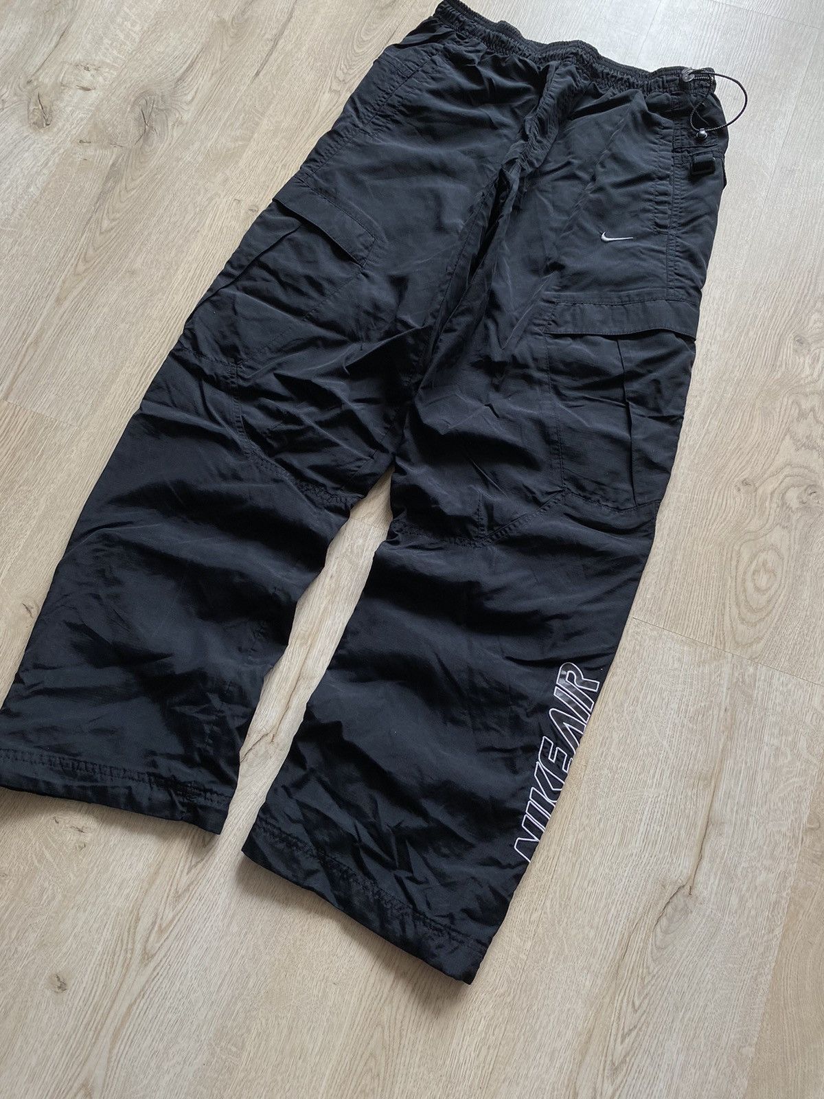 Japanese Brand × Nike × Vintage Nike Vintage Nylon Drill Pants mini swoosh Baggy Japanese Size US 32 / EU 48 - 2 Thumbnail