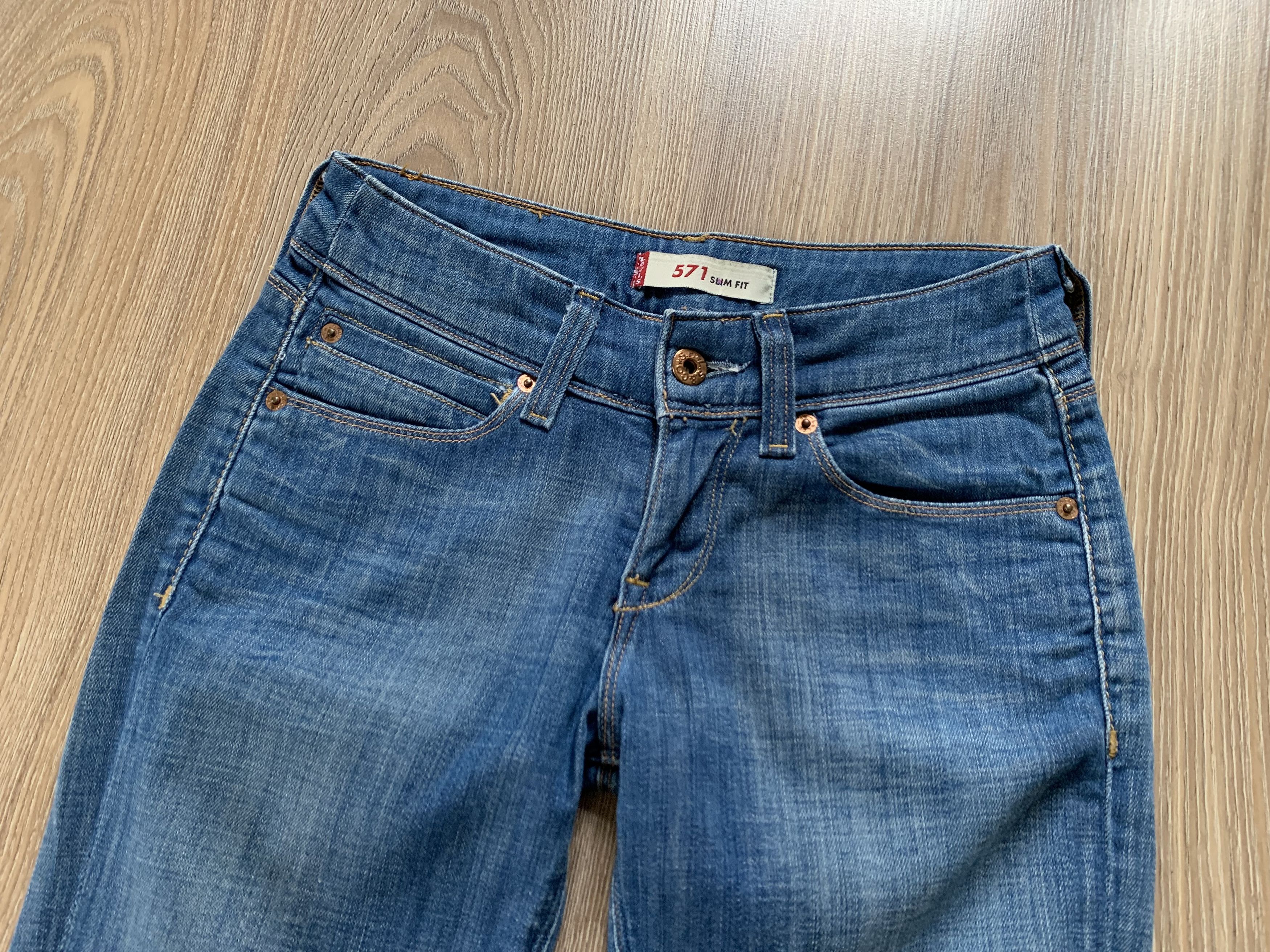 Levi's Levi’s 571 Slim Fit Blue Denim Jeans Size US 27 - 4 Thumbnail