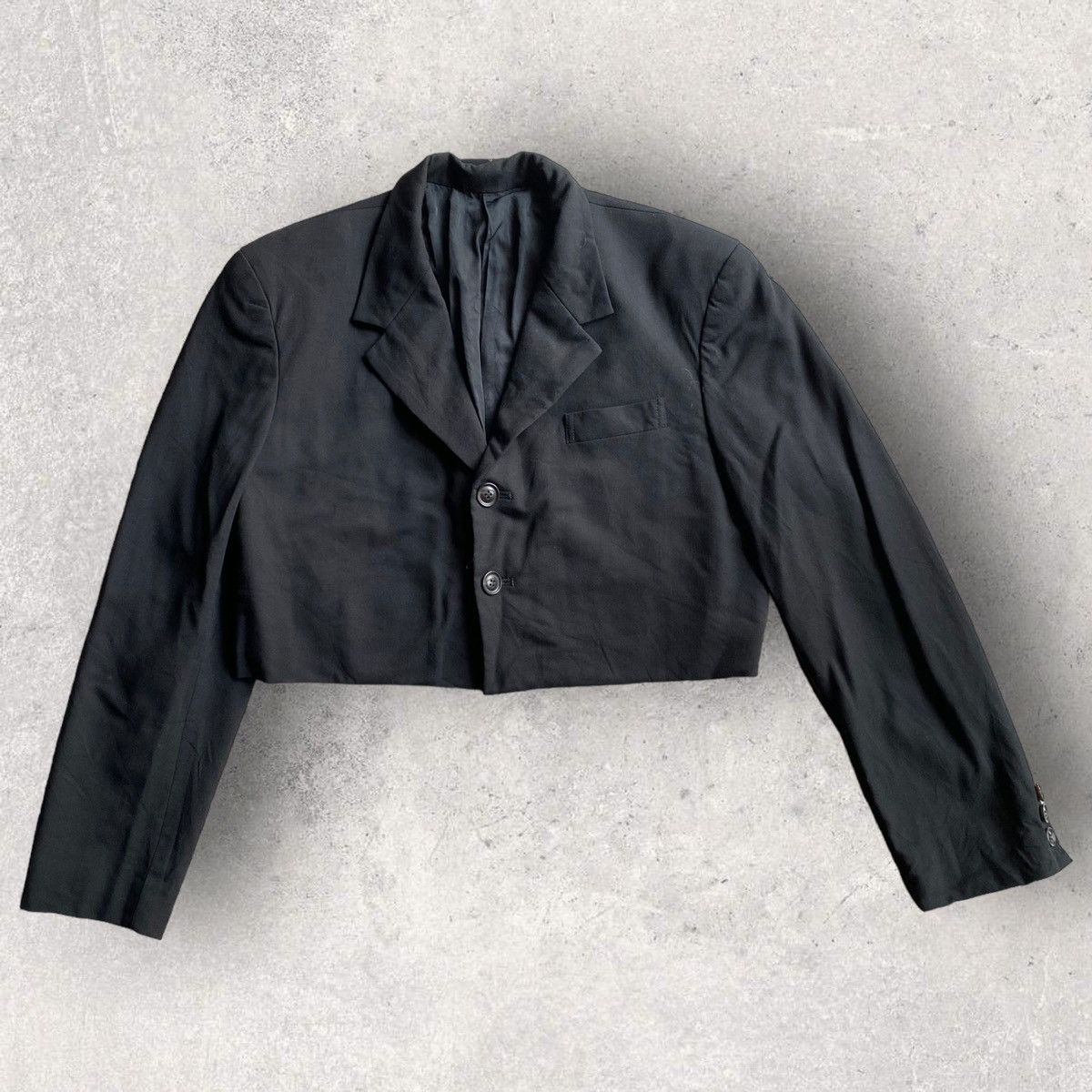 image of Yohji Yamamoto Aw1997 Y’S Cropped Blazer in Black, Men's (Size Medium)