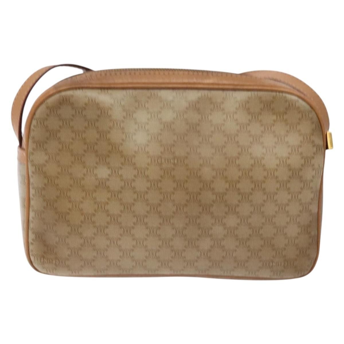 Celine CELINE Macadam Canvas Shoulder Bag Pvc Beige Gold Size ONE SIZE - 3 Thumbnail