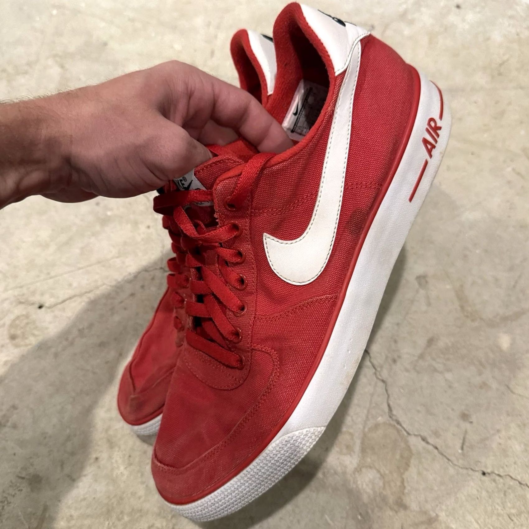 Nike VINTAGE Nike Air Force 1 AC University Red White Sneakers 630939-600 Men’s Size 11 Size US 11 / EU 44 - 6 Thumbnail